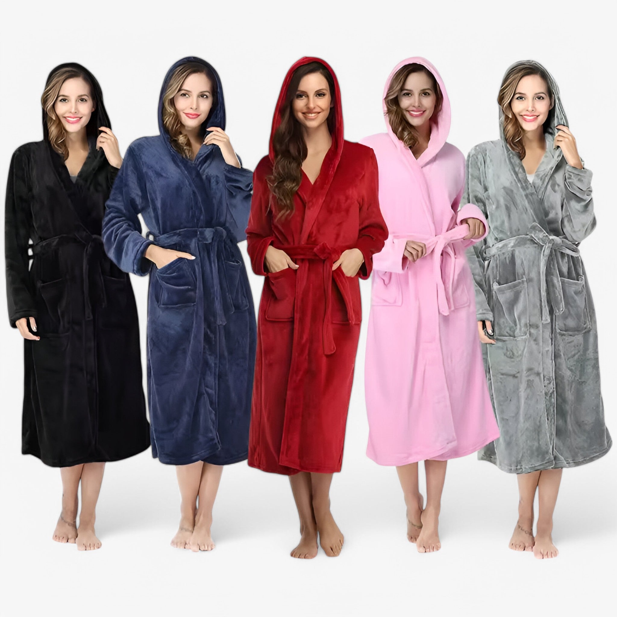 Amalie | Blød og Varm Fleece Badekåbe - - women's fashion - {{ product_tags }