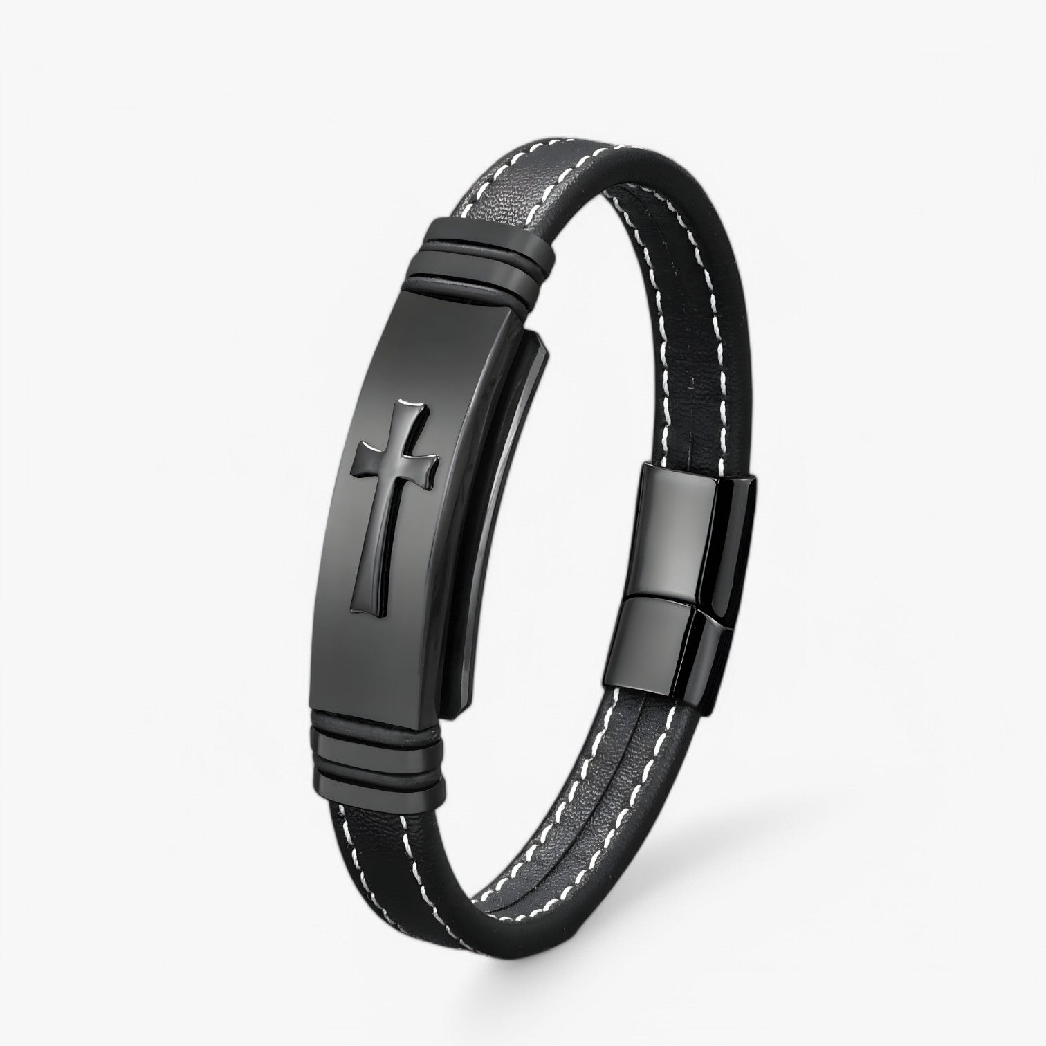 Rafa | Store Sort-Guld Korsarmbånd - - watches - {{ product_tags }