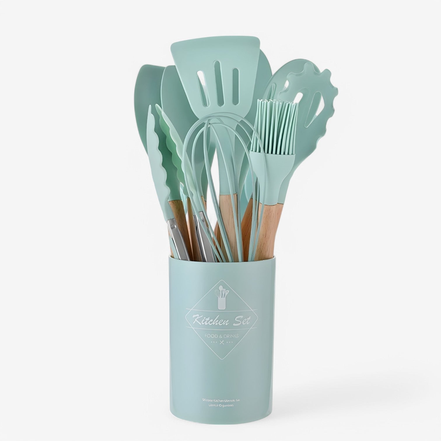 Triana | Silikone køkkenredskaber – varmebestandige, non-stick og holdbare - Grøn 12Stykker - house & garden - {{ product_tags }