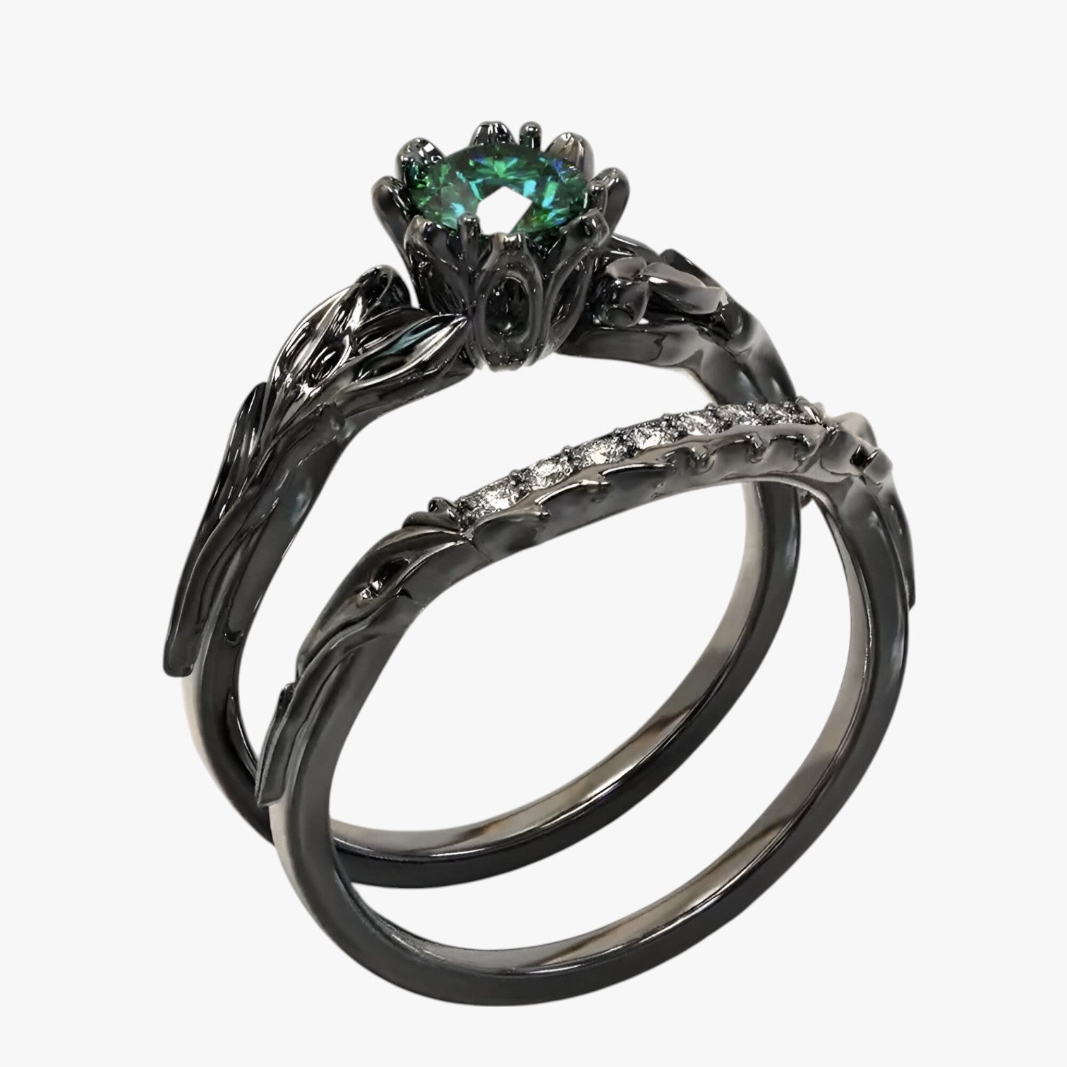 Hazel | Gotiske Par Ringe i Kvarts og Zirkon - - other - {{ product_tags }