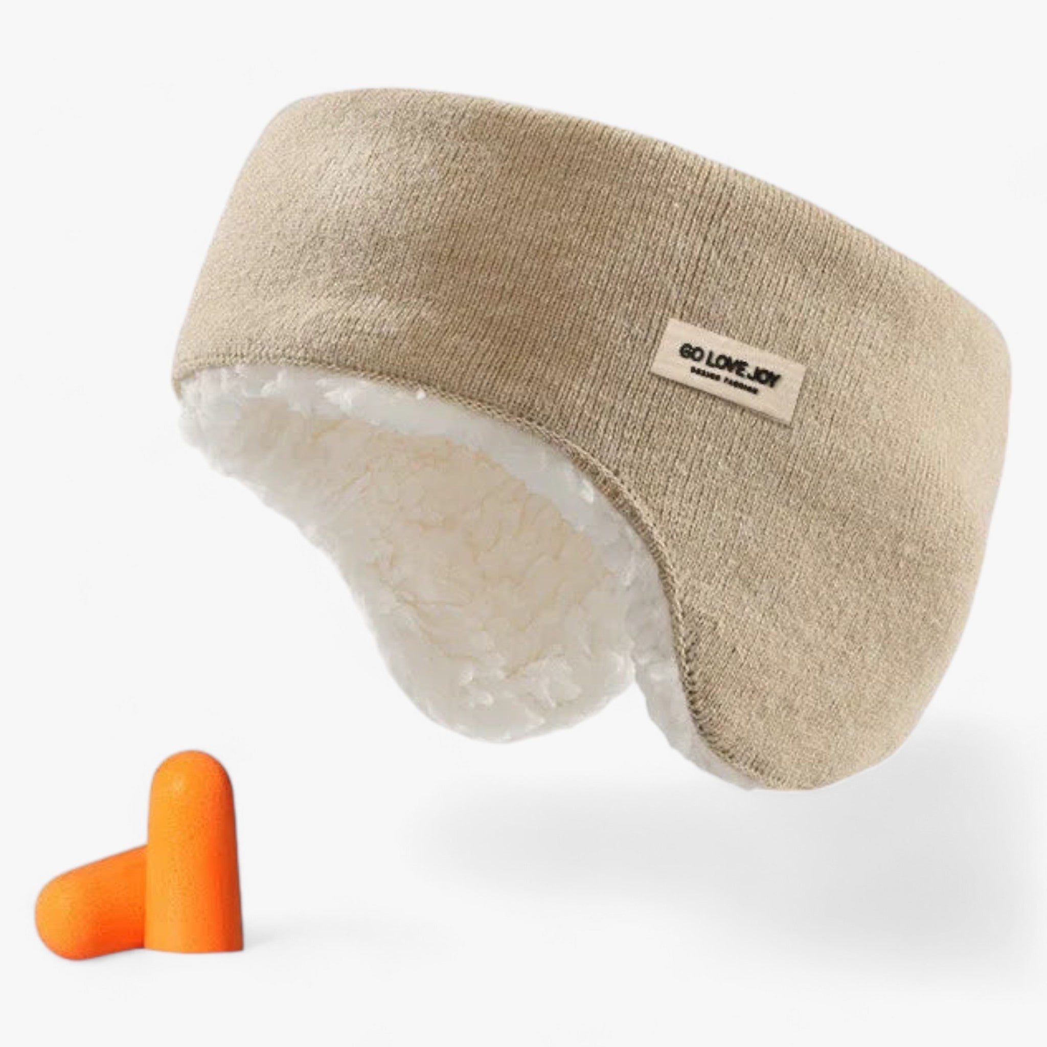 Agatha | Lydisolerede ørepropper i pels - behagelige og støjreducerende - Beige (med ørepropper) - Agatha | Lydisolerede ørepropper i pels - behagelige og støjreducerende- €25 - {{ product_tags }