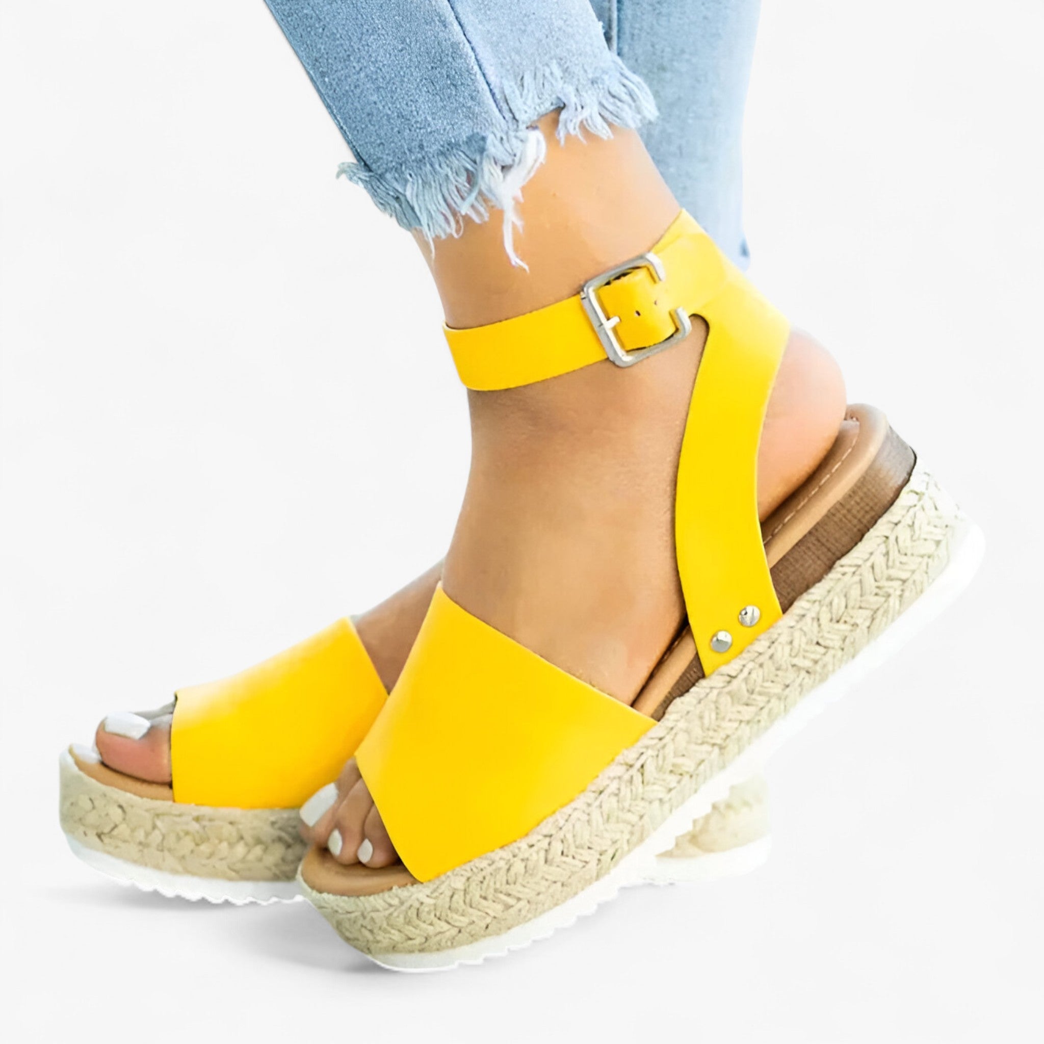 Sarah | Minimalistiske sandaler uden snørebånd - elegante damesandaler til enkel elegance - Gul - women's fashion - {{ product_tags }