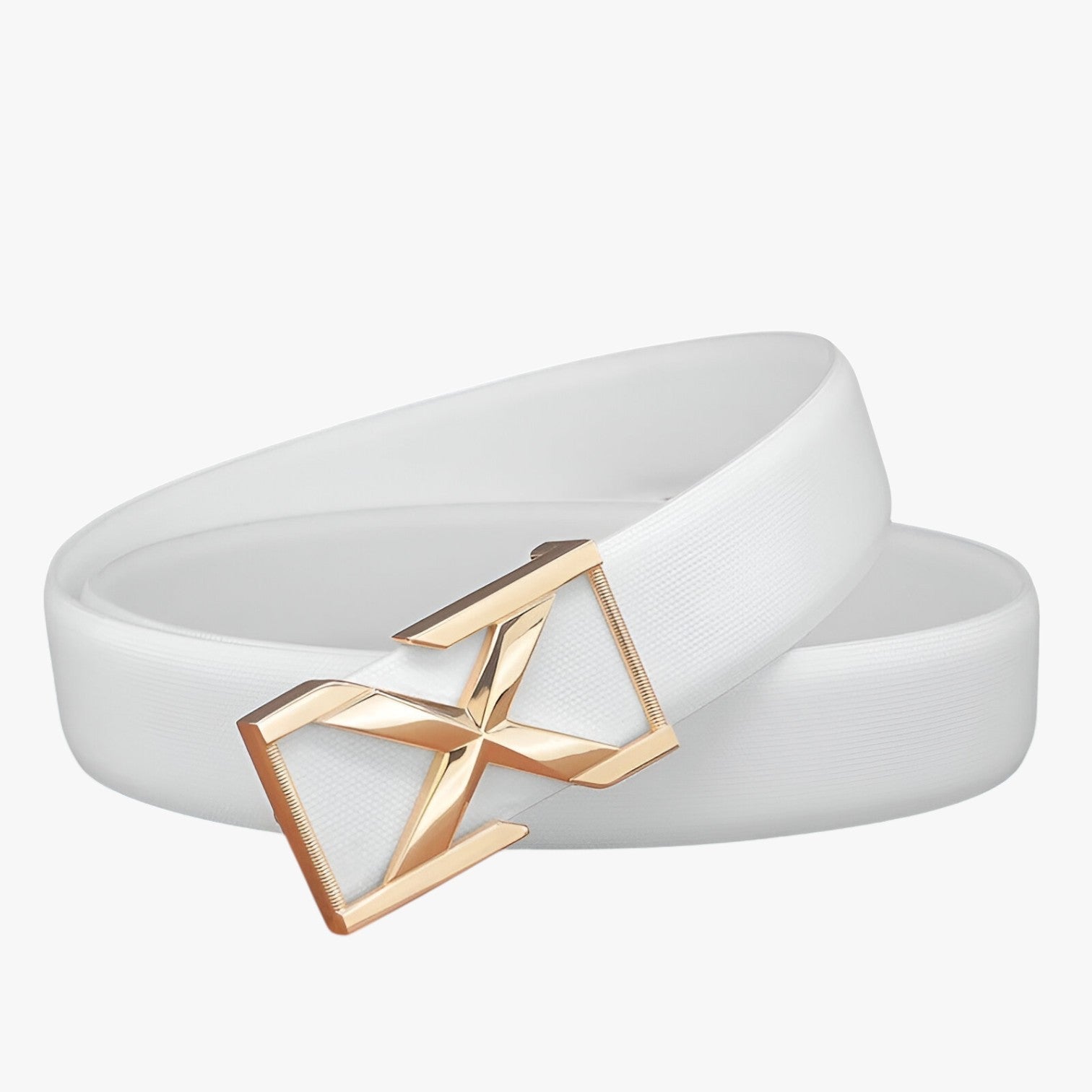 Luke | Mænds Bælte med X-Skalle Spænde luksuscasualstil til unge - Hvid Guld spænde - men's fashion - {{ product_tags }