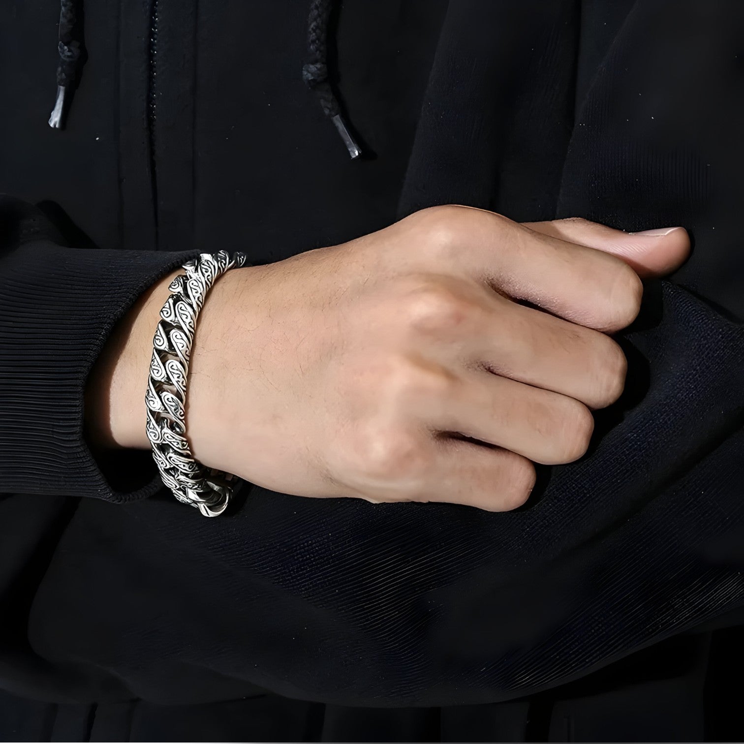 Soren | Elegant Sølvarmbånd i Høj Kvalitet med Mønster - - watches - {{ product_tags }