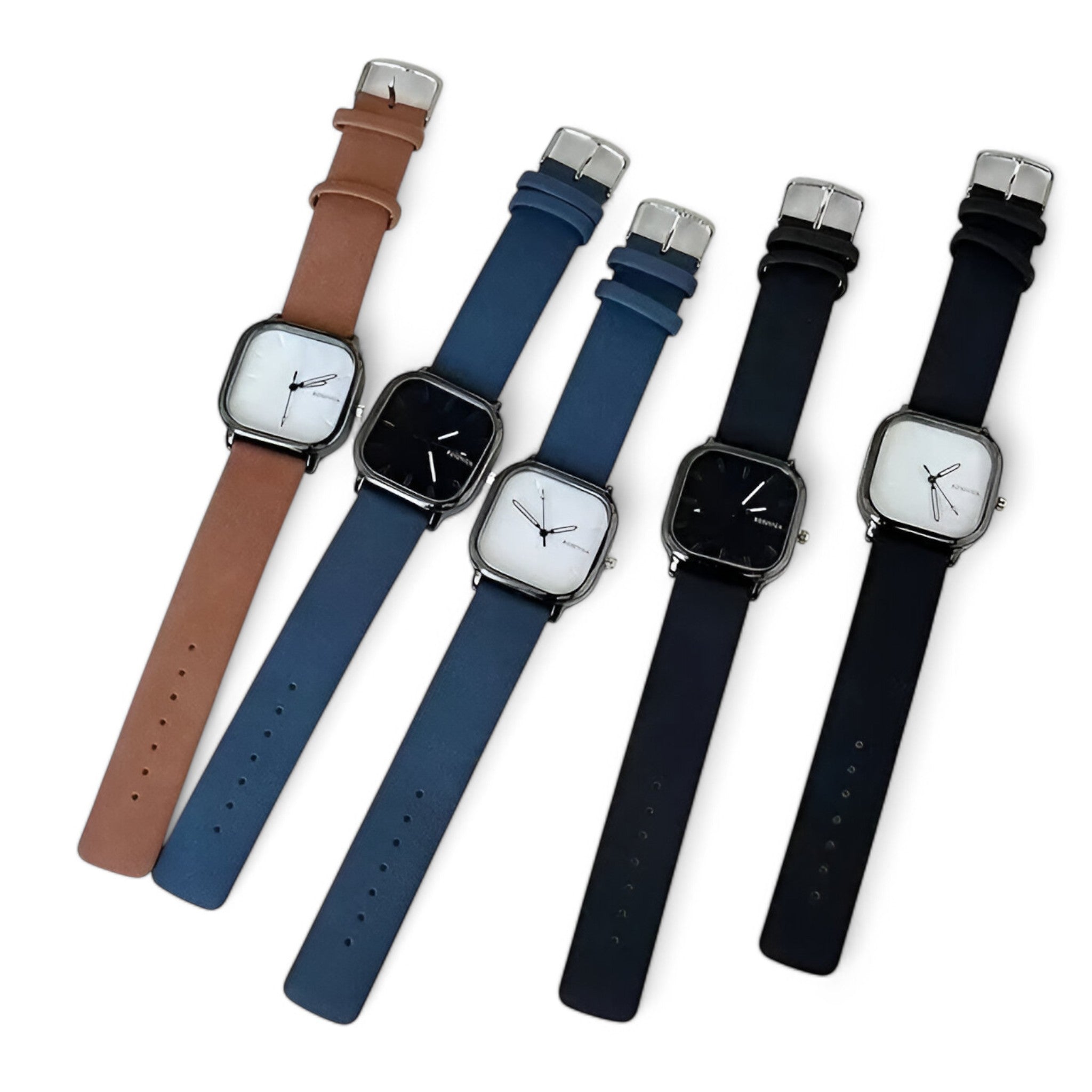 Elias | Kvartsur i PU læder med firkantet urskive - - watches - {{ product_tags }