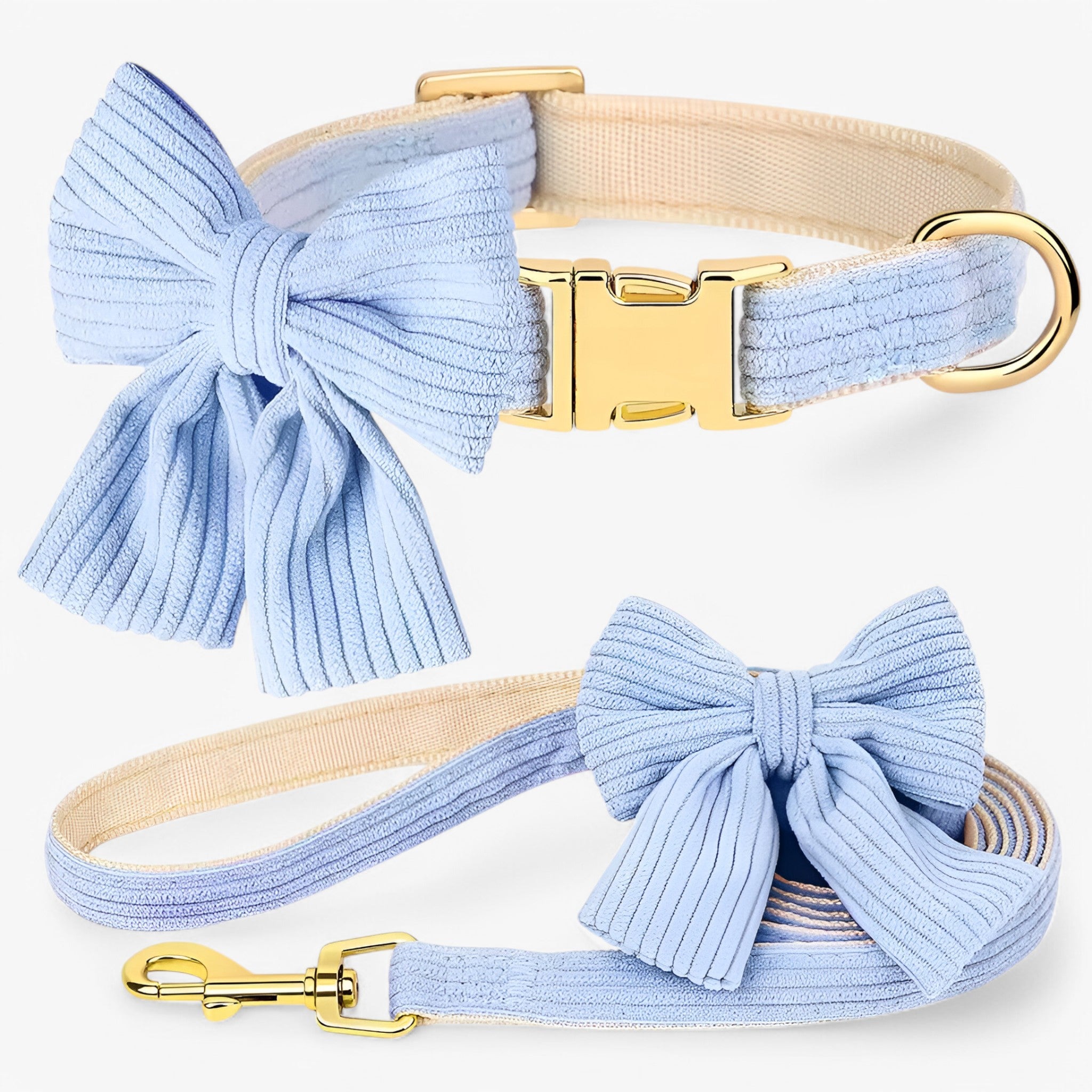 Luna | Sød Lyserød Halsbånd og Snor Sæt til Små og Mellemstore Hunde - Blå - other - {{ product_tags }