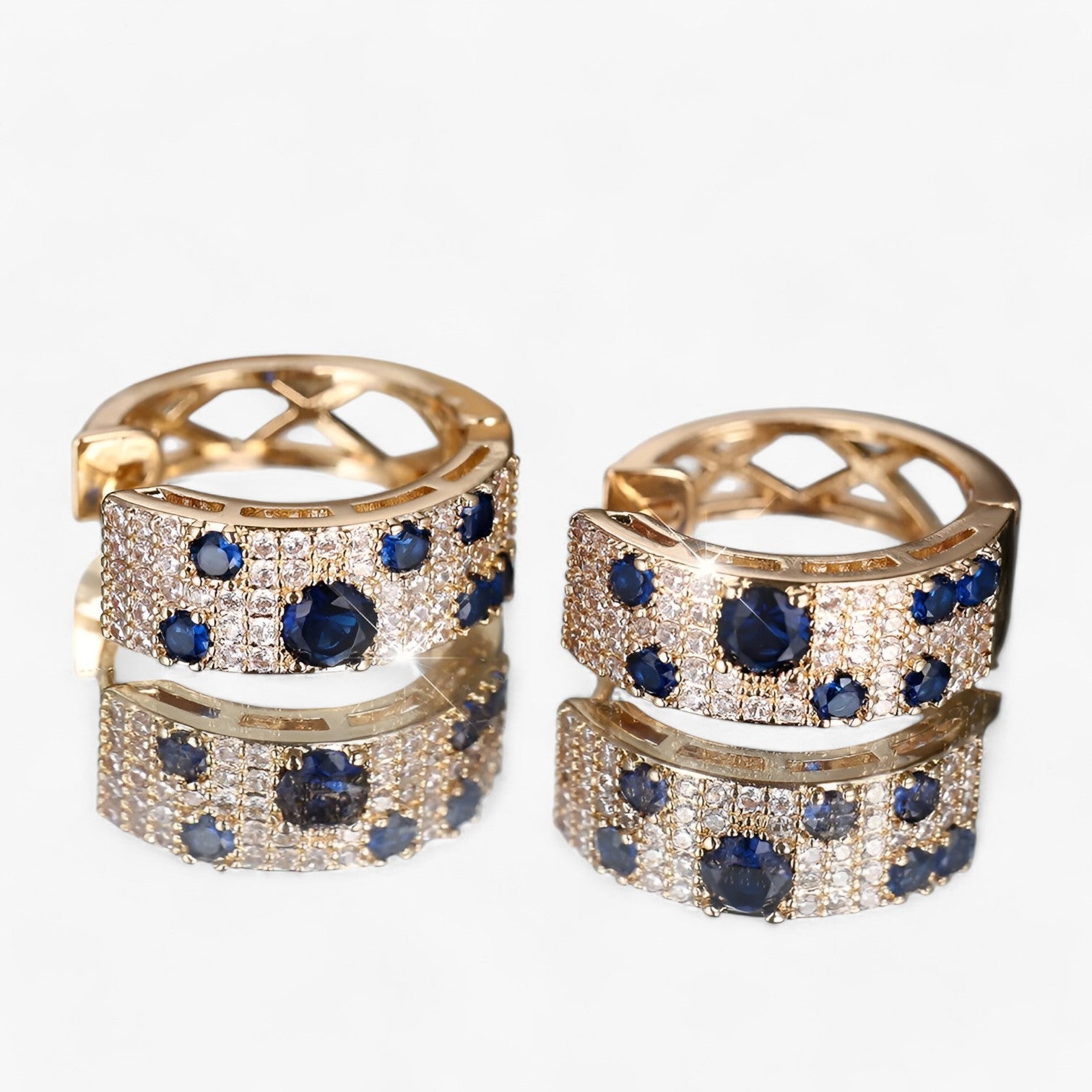 Rosalie | Elegante gyldne zirkon øreringe – Stilfuld glans til kvinder - - women's fashion - {{ product_tags }