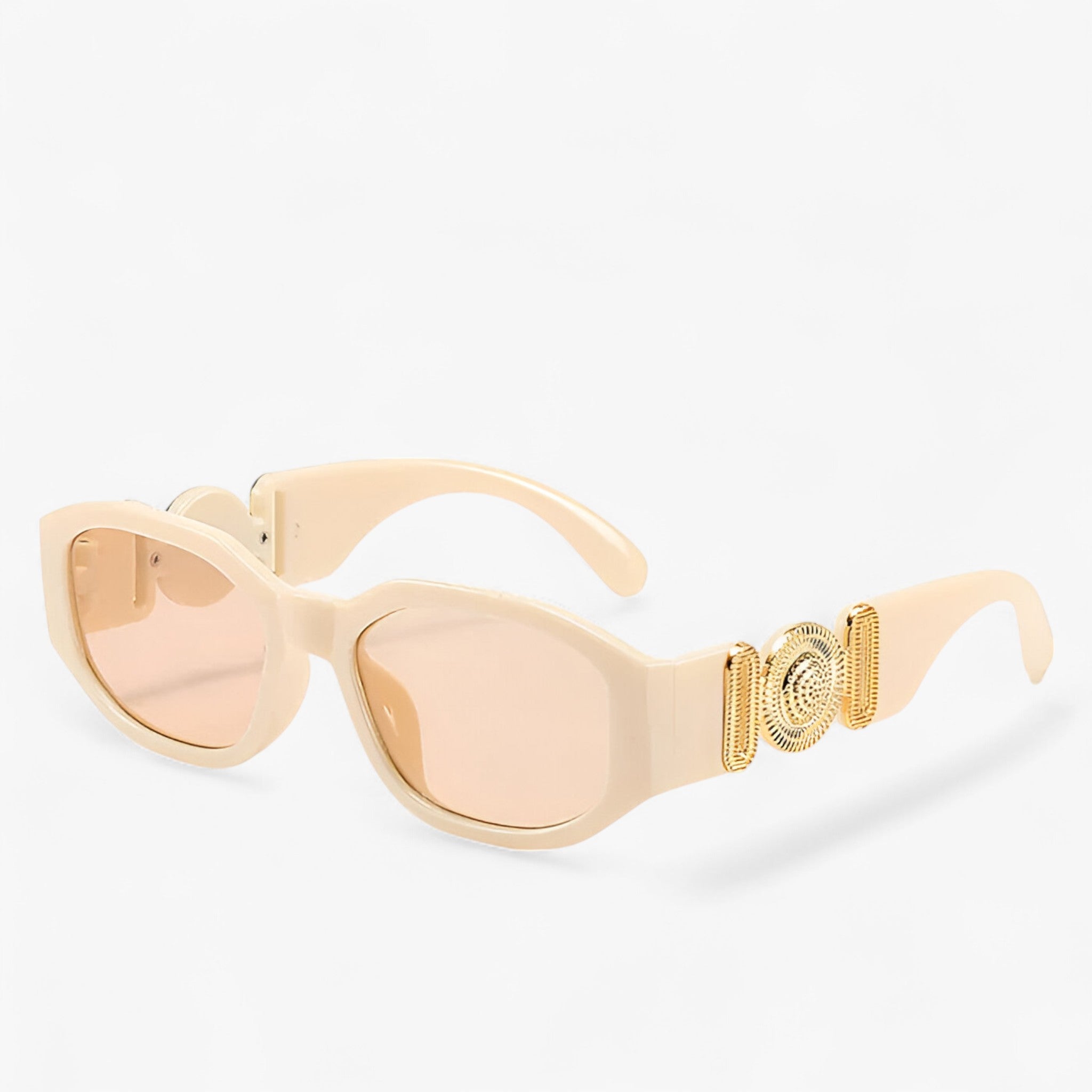 Liam | Lille rektangulær solbrille til rejser og vintage stil - Te Som vist - Liam | Lille rektangulær solbrille til rejser og vintage stil- €25 - {{ product_tags }