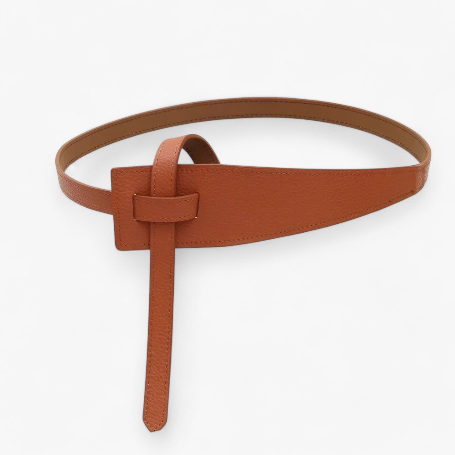 Florence | Blød knudeforskydningsbælte til stilfulde accenter - Kamel 120cm - women's fashion - {{ product_tags }