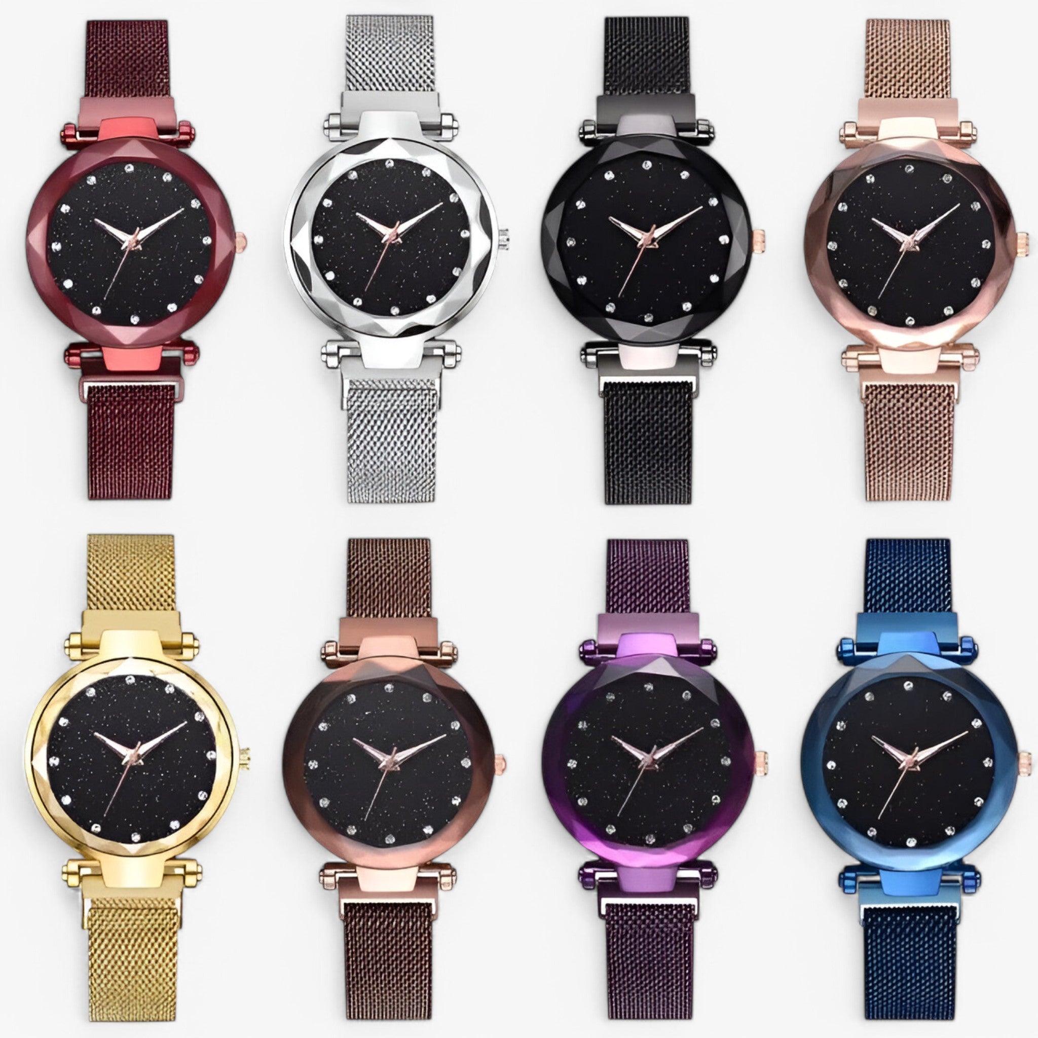 Stella | Dameshorloge met sterrenkoekjeswijzerplaat - - watches - {{ product_tags }