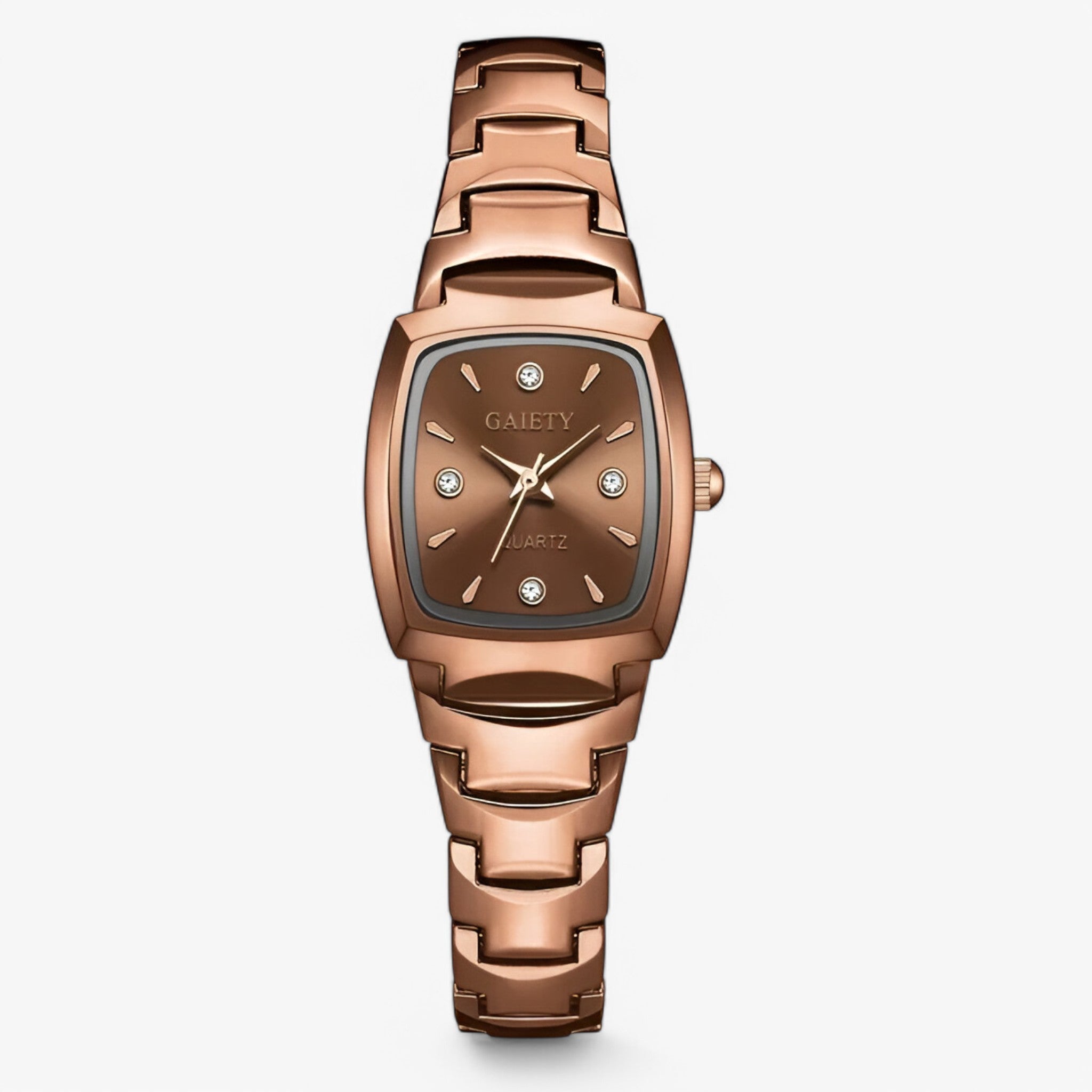 Irene | Casual dame quartz ur med rustfri stålrem - Brun - watches - {{ product_tags }