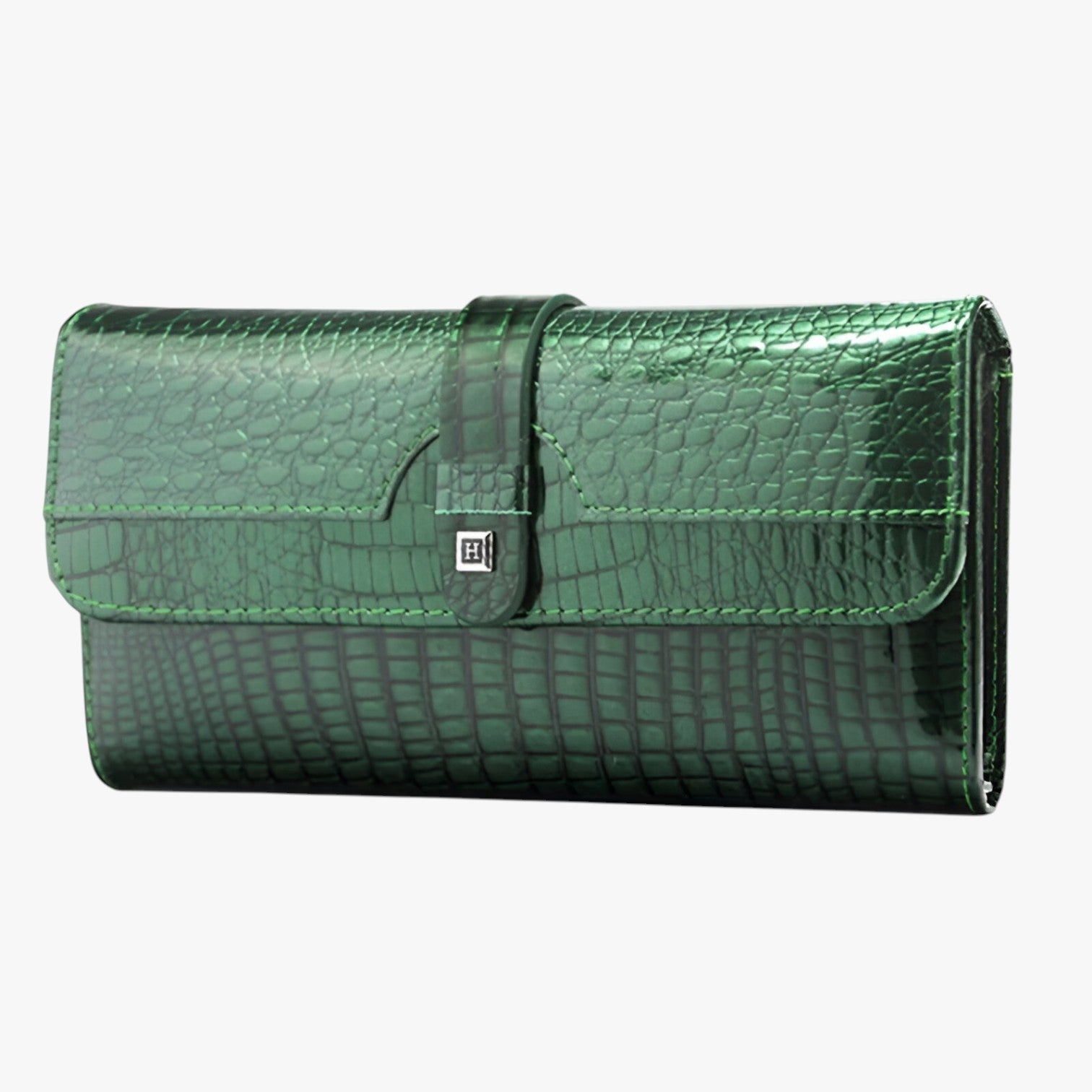 Felicia | Luksus Designer Håndtaske – Glinsende Læder Clutch & Pung - grøn - Felicia | Luksus Designer Håndtaske – Glinsende Læder Clutch & Pung- €25 - {{ product_tags }