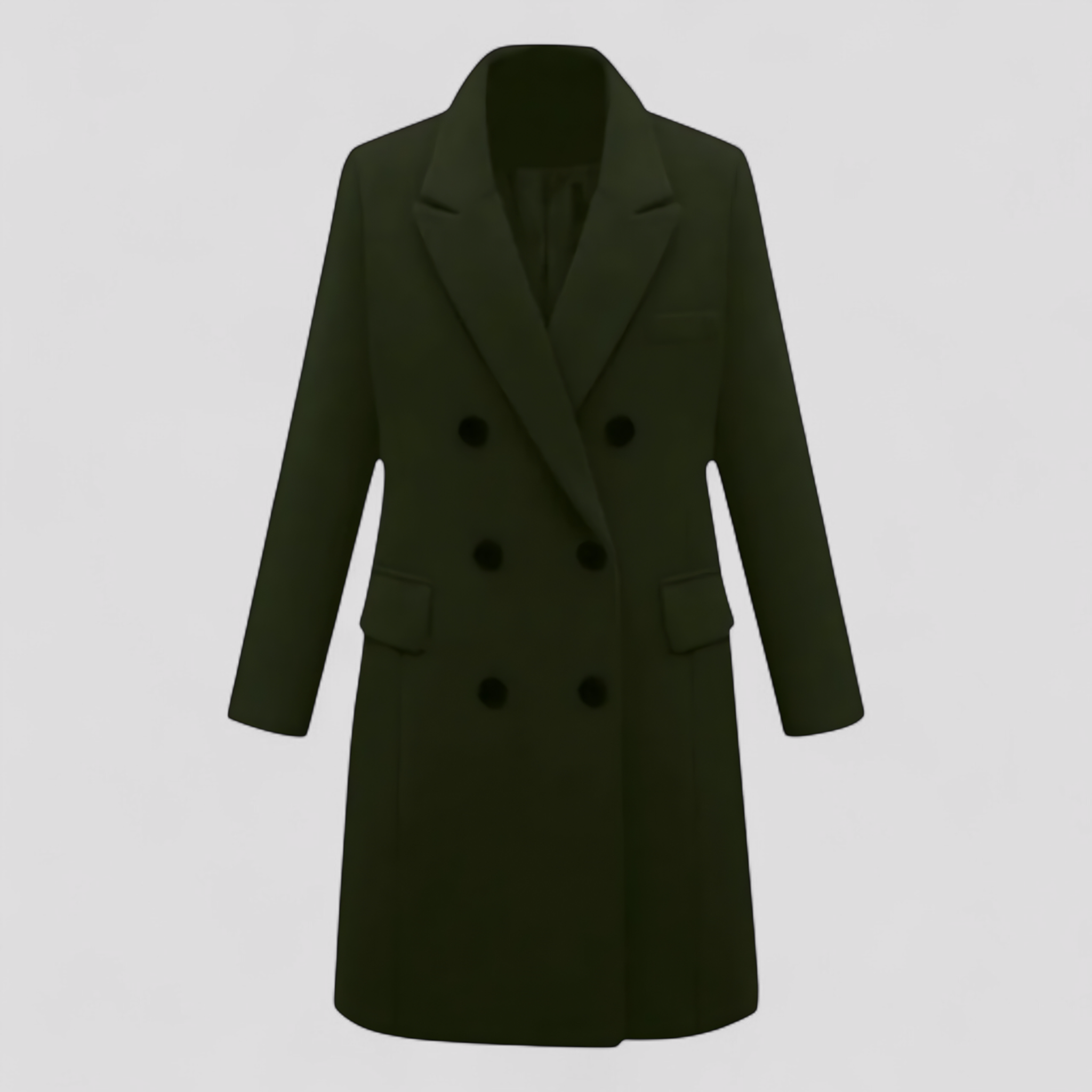 Darla | Elegant dame uldjakke: varm, blød og perfekt til kontoret - Militærgrøn - Darla | Elegant dame uldjakke: varm, blød og perfekt til kontoret - €25 - {{ product_tags }