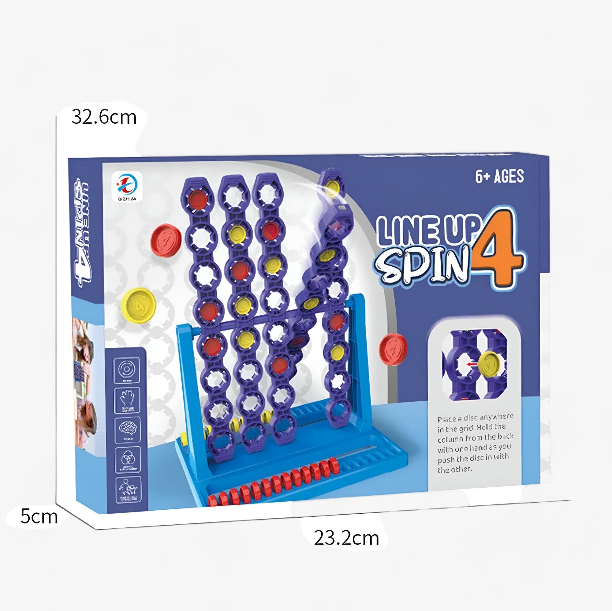 Drejende Sjov | Connect 4 Spin Spil - 1 sæt - other - {{ product_tags }