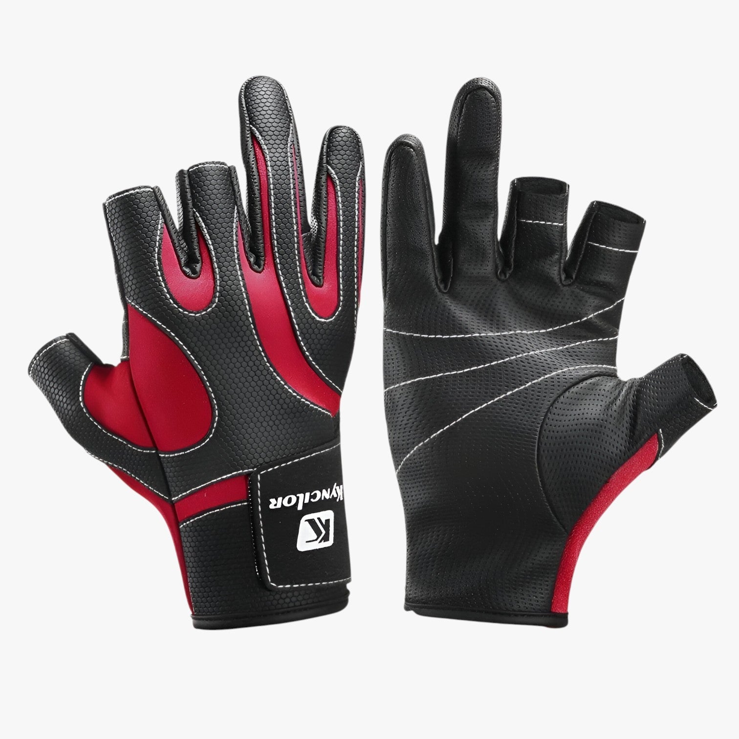 Robert | Drievingerige udendørs vishandsker til herrer - RØD - men's fashion - {{ product_tags }