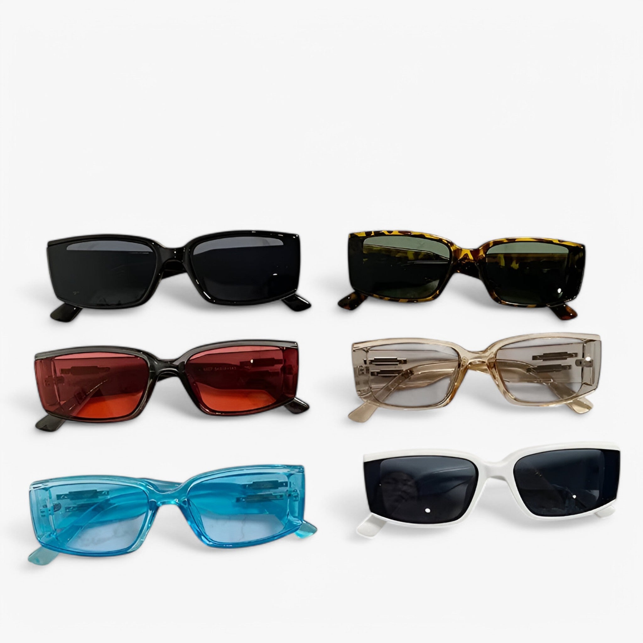David | Retro solbriller med lille rektangulær stel - - men's fashion - {{ product_tags }