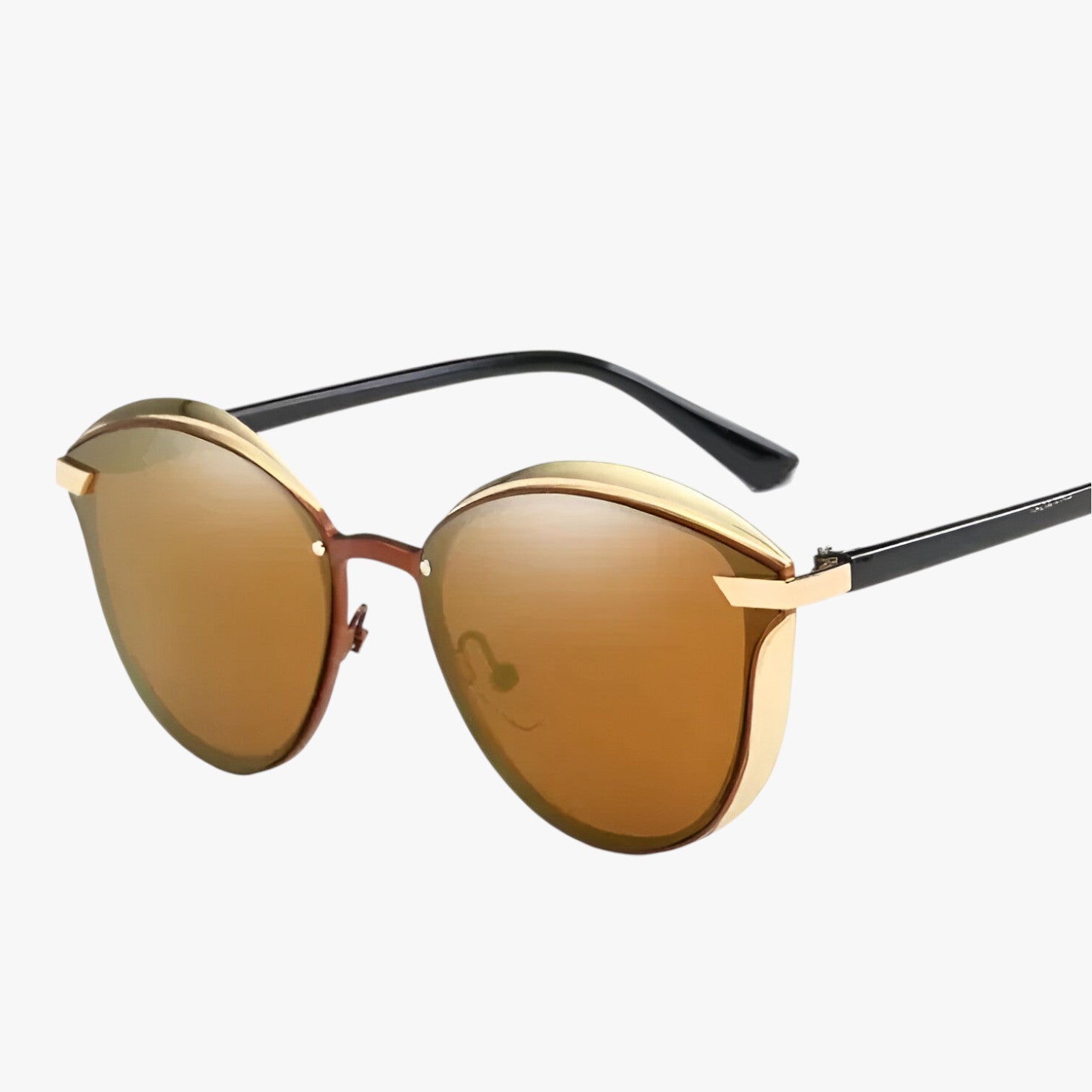 Adelina | Gepolariseret rund solbrille – chique UV-beskyttelse til kvinder - Te guld - women's fashion - {{ product_tags }