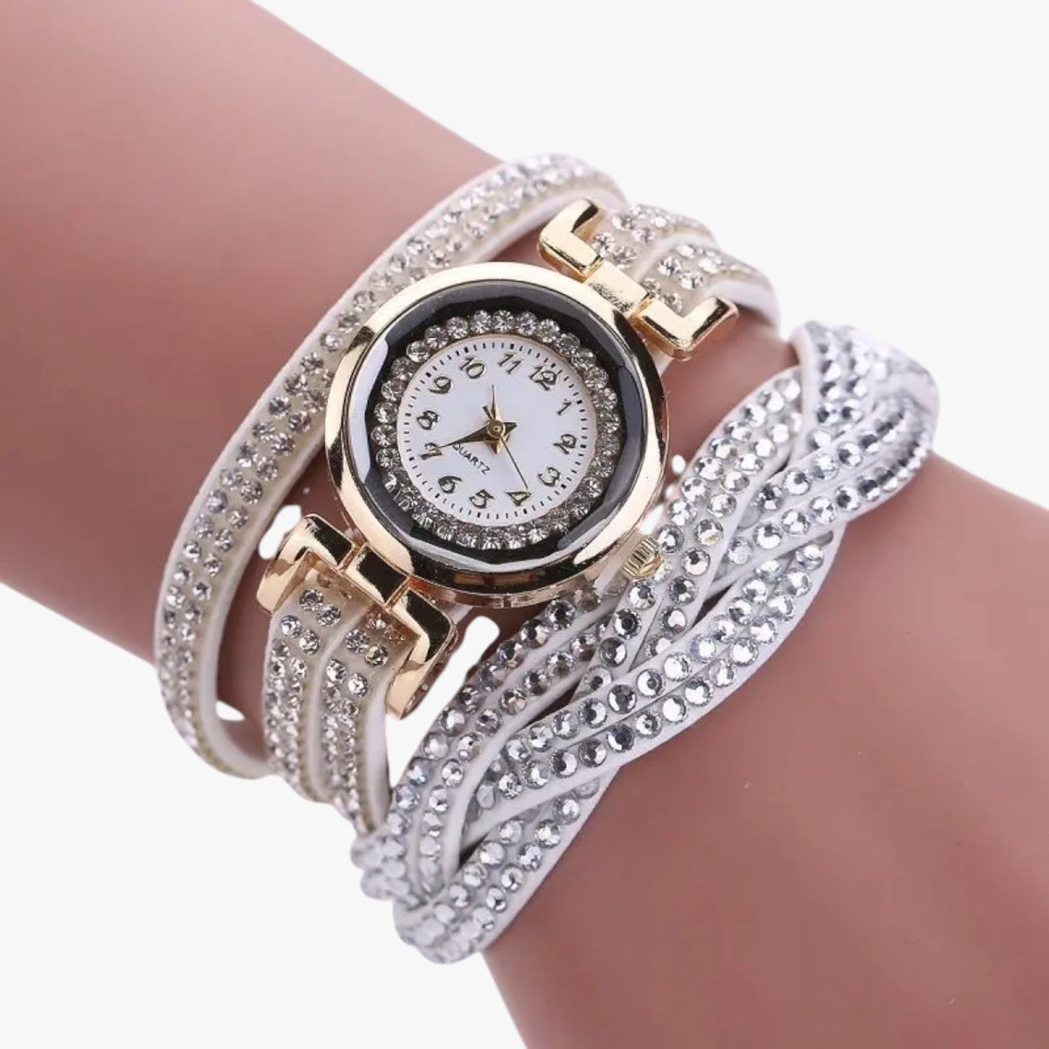 Heidi | Damenuhr med lang læderrem: elegance og glans i ét - Hvid - watches - {{ product_tags }