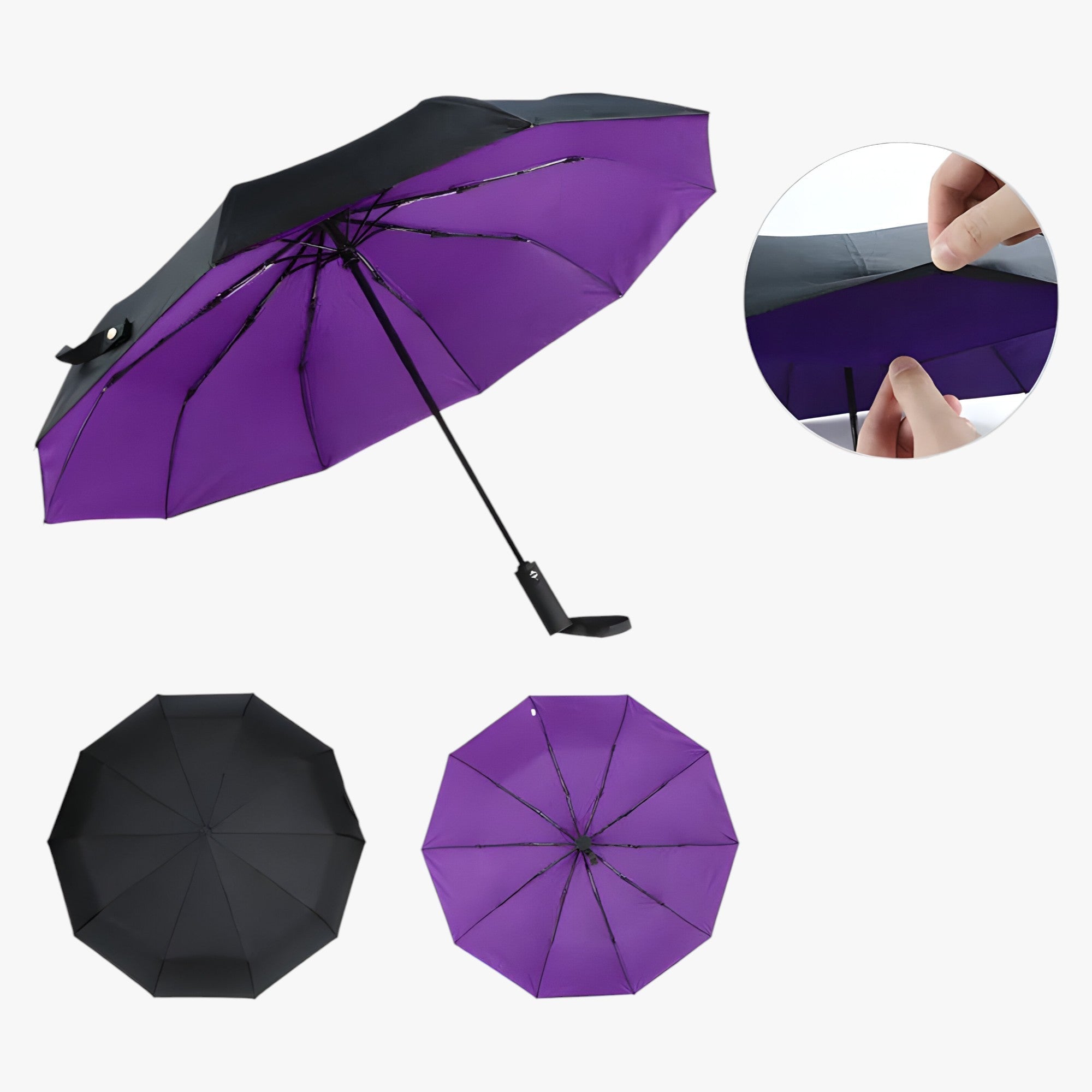 Foldbar | Vindbeskyttende parasol - Stort og holdbart til alle vejrforsikringer - Violet - house & garden - {{ product_tags }