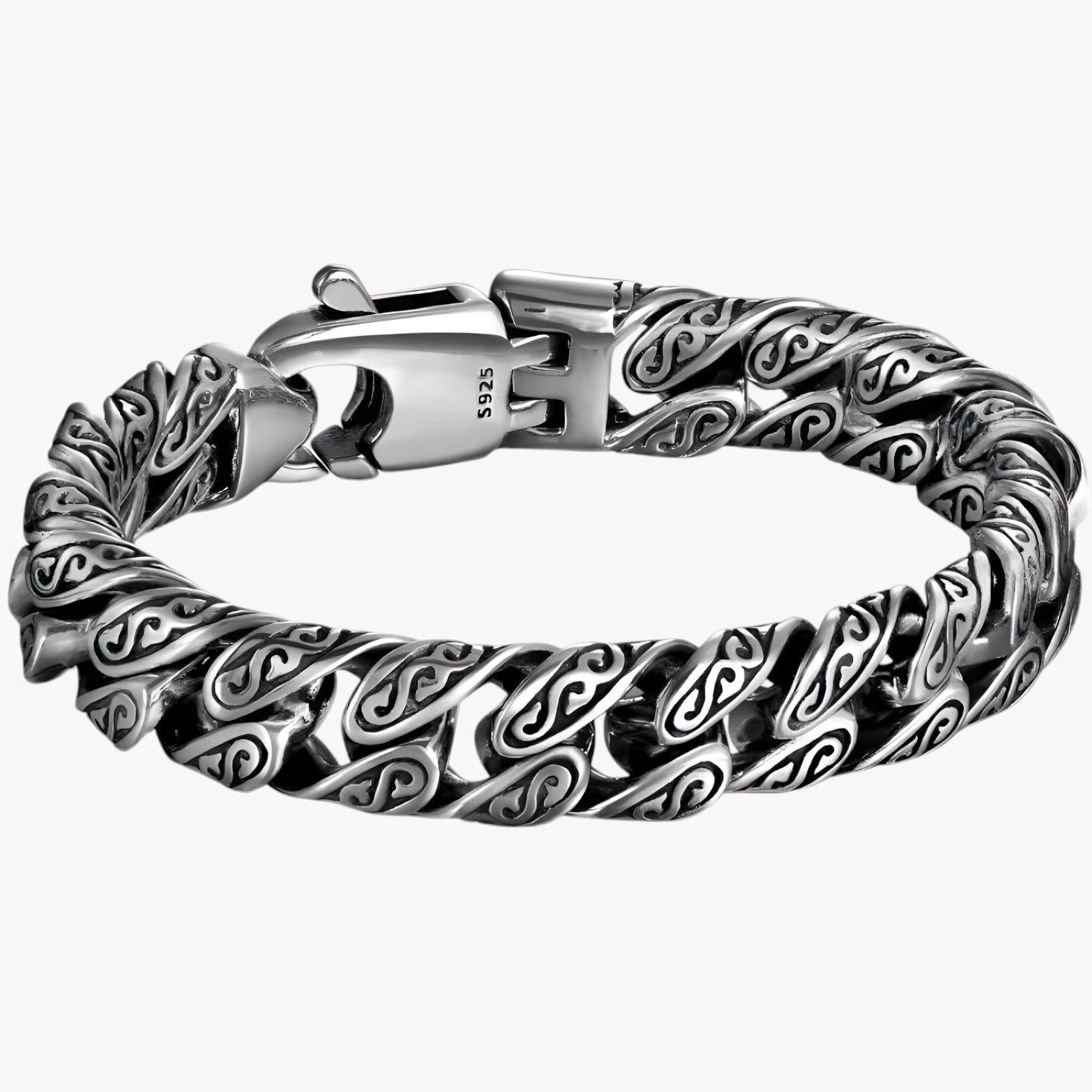 Soren | Elegant Sølvarmbånd i Høj Kvalitet med Mønster - Sølv - watches - {{ product_tags }