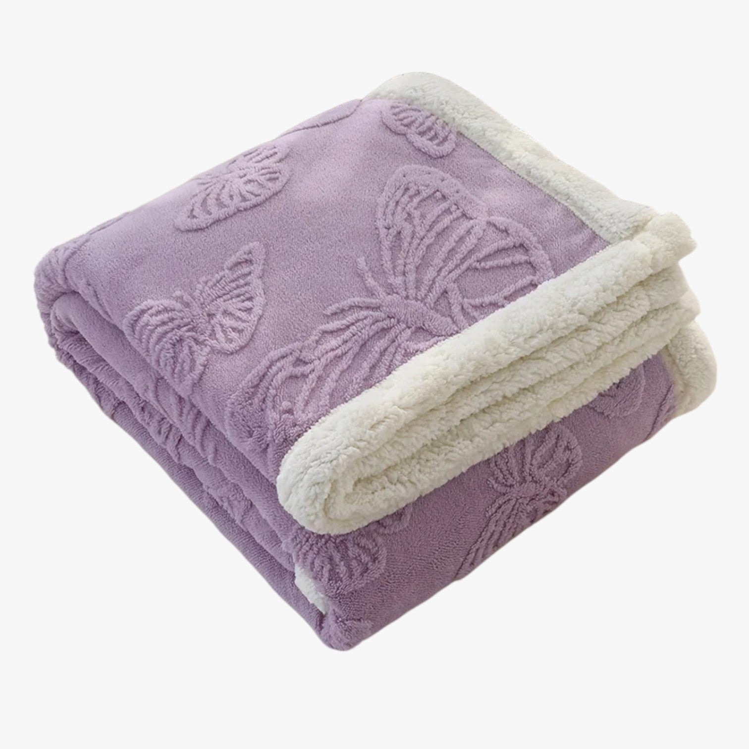 Fenna | Ultrablød koraalfleece tæppe – Varme & komfort - Lilla - house & garden - {{ product_tags }