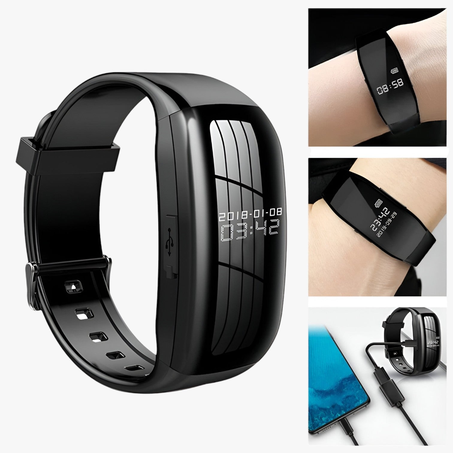 Joris | Mini Kamera Ur - Diskret Optagelse og Lagring i Én Armbånd - - Joris | Mini Kamera Ur - Diskret Optagelse og Lagring i Én Armbånd- €25 - {{ product_tags }