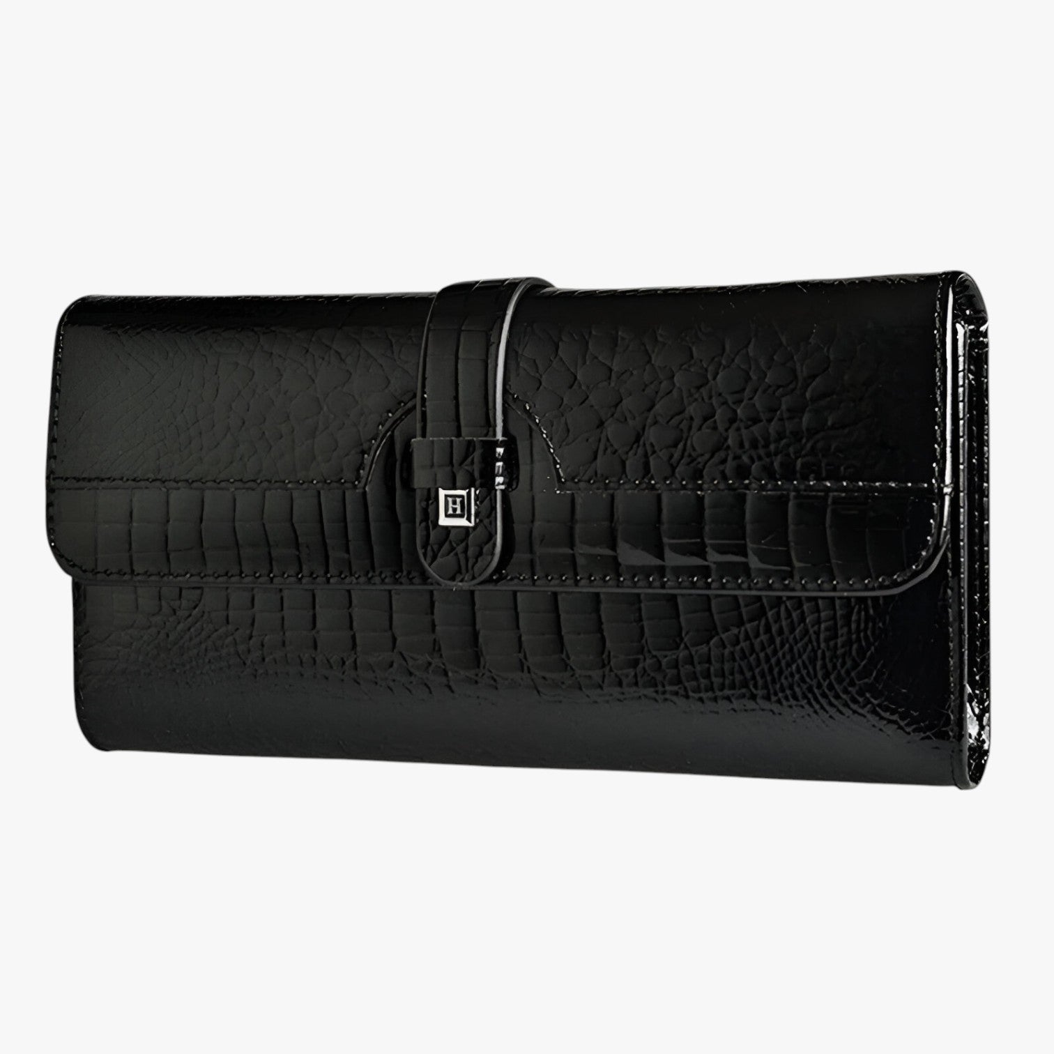 Felicia | Luksus Designer Håndtaske – Glinsende Læder Clutch & Pung - sort - Felicia | Luksus Designer Håndtaske – Glinsende Læder Clutch & Pung- €25 - {{ product_tags }
