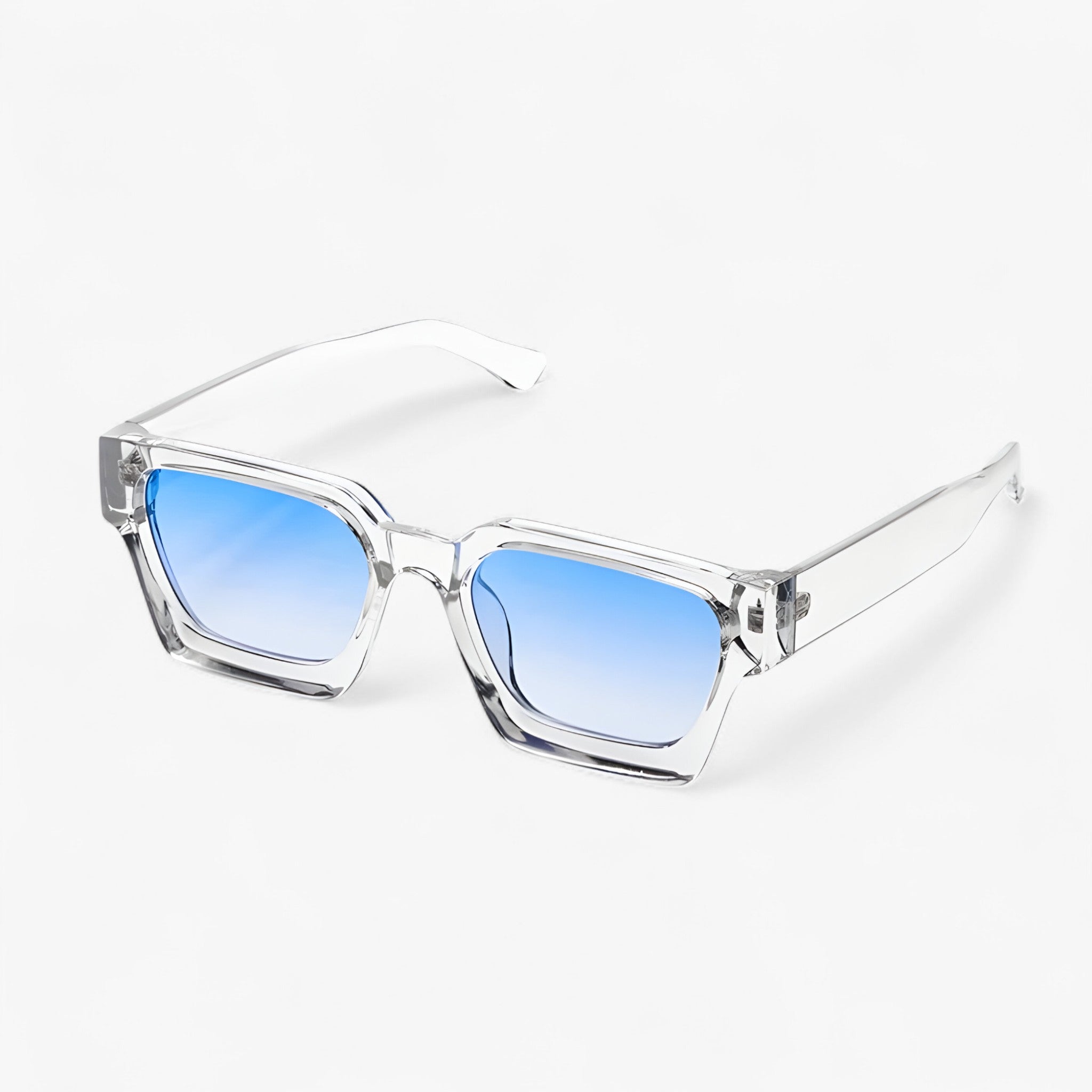 Alaric | Luksus unisex firkantede sorte solbriller - 2-lys blå - Alaric | Luksus unisex firkantede sorte solbriller- €25 - {{ product_tags }