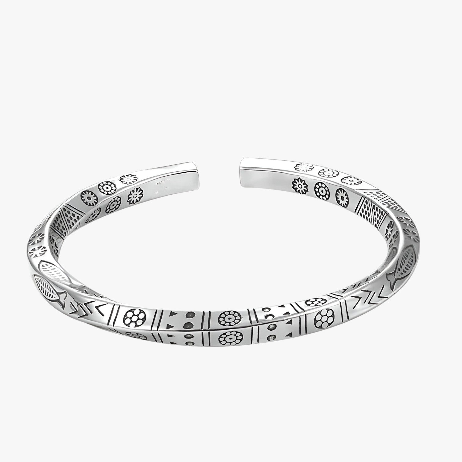 Arjan | Stilfuld Mobius-armbånd – Tidøs Totem-look i 925 sølv - - watches - {{ product_tags }