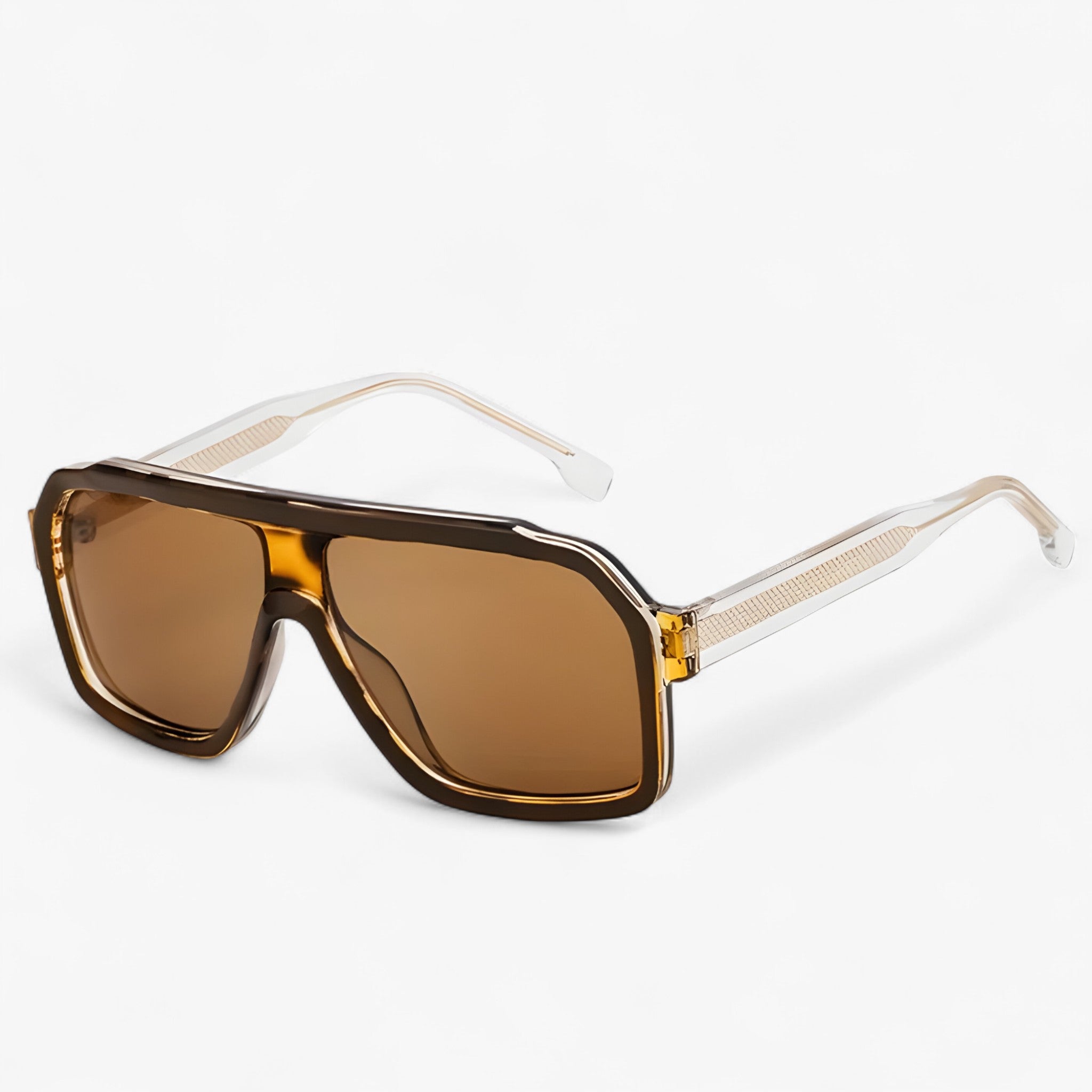 Viggo | Overdimensionerede Vindtætte Punk Solbriller - Brun - men's fashion - {{ product_tags }