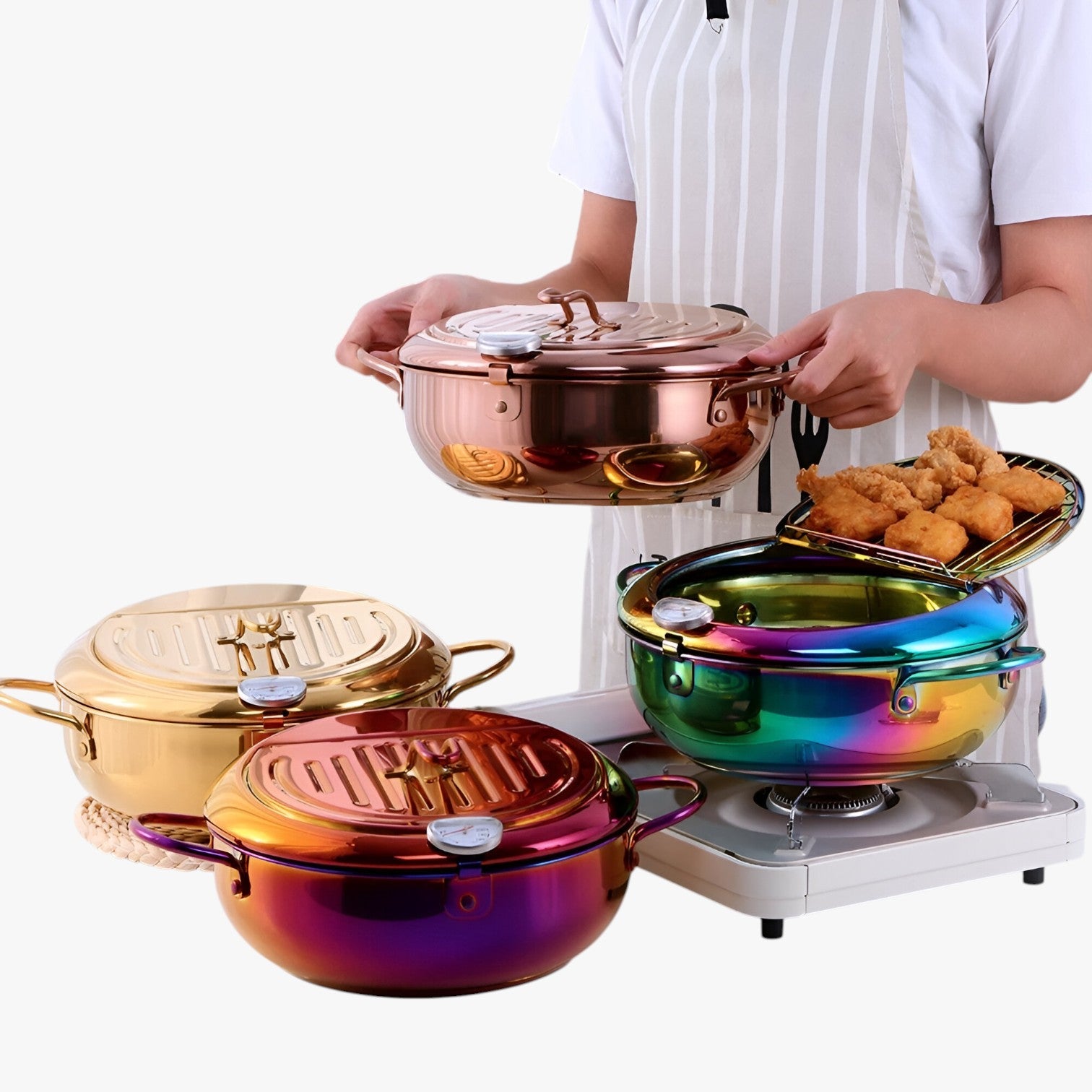 Brady | Frituregryde i rustfrit stål – Præcisionsmadlavning med indbygget termometer - - Brady | Frituregryde i rustfrit stål – Præcisionsmadlavning med indbygget termometer- €25 - {{ product_tags }