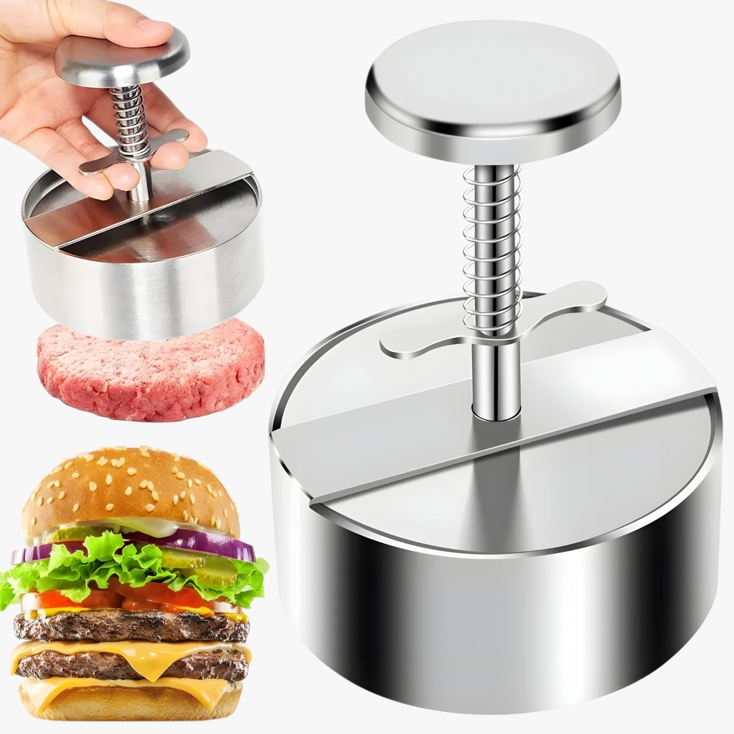 Dania | Hamburgerpresser i rustfrit stål – Perfekte, non-stick burgere - - house & garden - {{ product_tags }