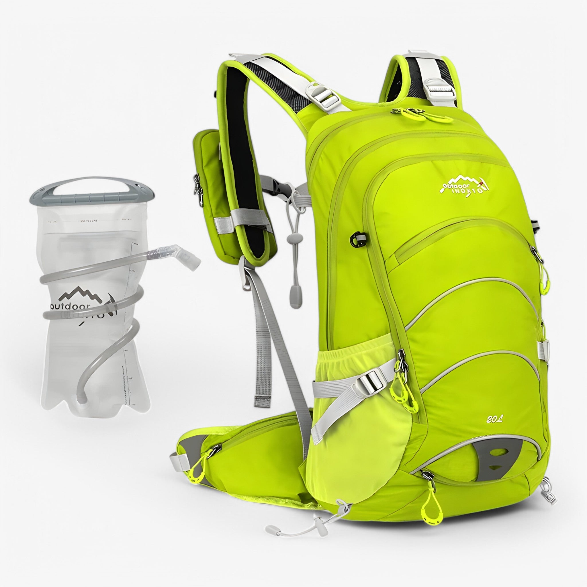 Vandtæt 20L trekkingrygsæk til udendørs aktiviteter - Lysegrøn 2L - Vandtæt 20L trekkingrygsæk til udendørs aktiviteter - €25 - {{ product_tags }