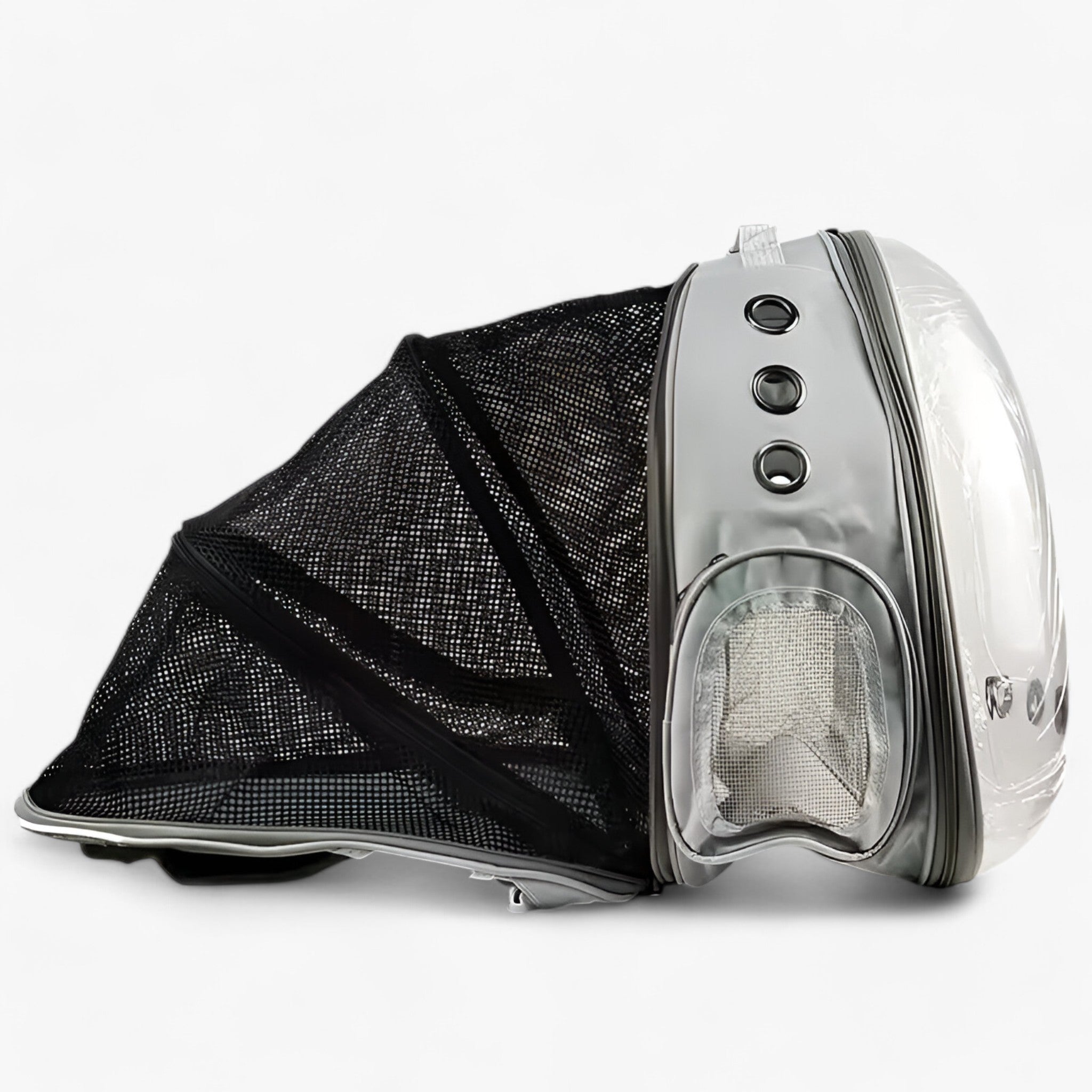 Luna | Rummelig Astronaut-kattenrygsæk med Boblevindue - Grå - other - {{ product_tags }