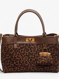 Irina | Stilfuld Leopardprint Tote med Stor Kapacitet
