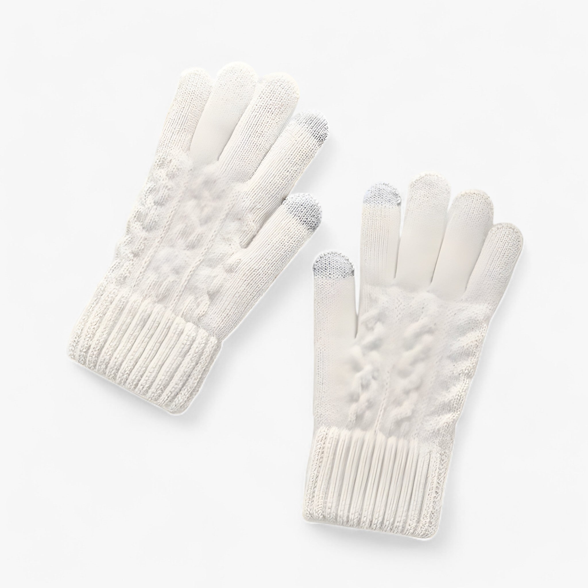 Termiske dameshandsker | Touchscreen-kompatible - Varme & Stilfulde - Hvid - winter - {{ product_tags }