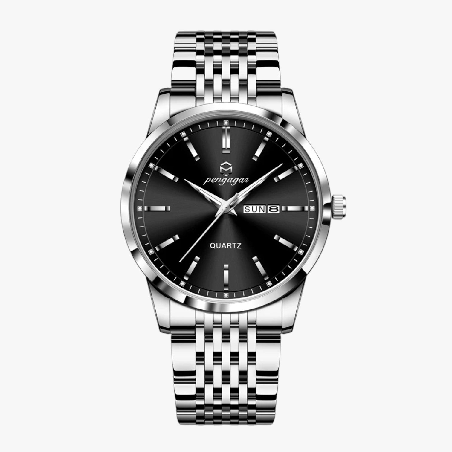 Alonzo | Elegant og vandtæt herreur - Sort Sølv - watches - {{ product_tags }