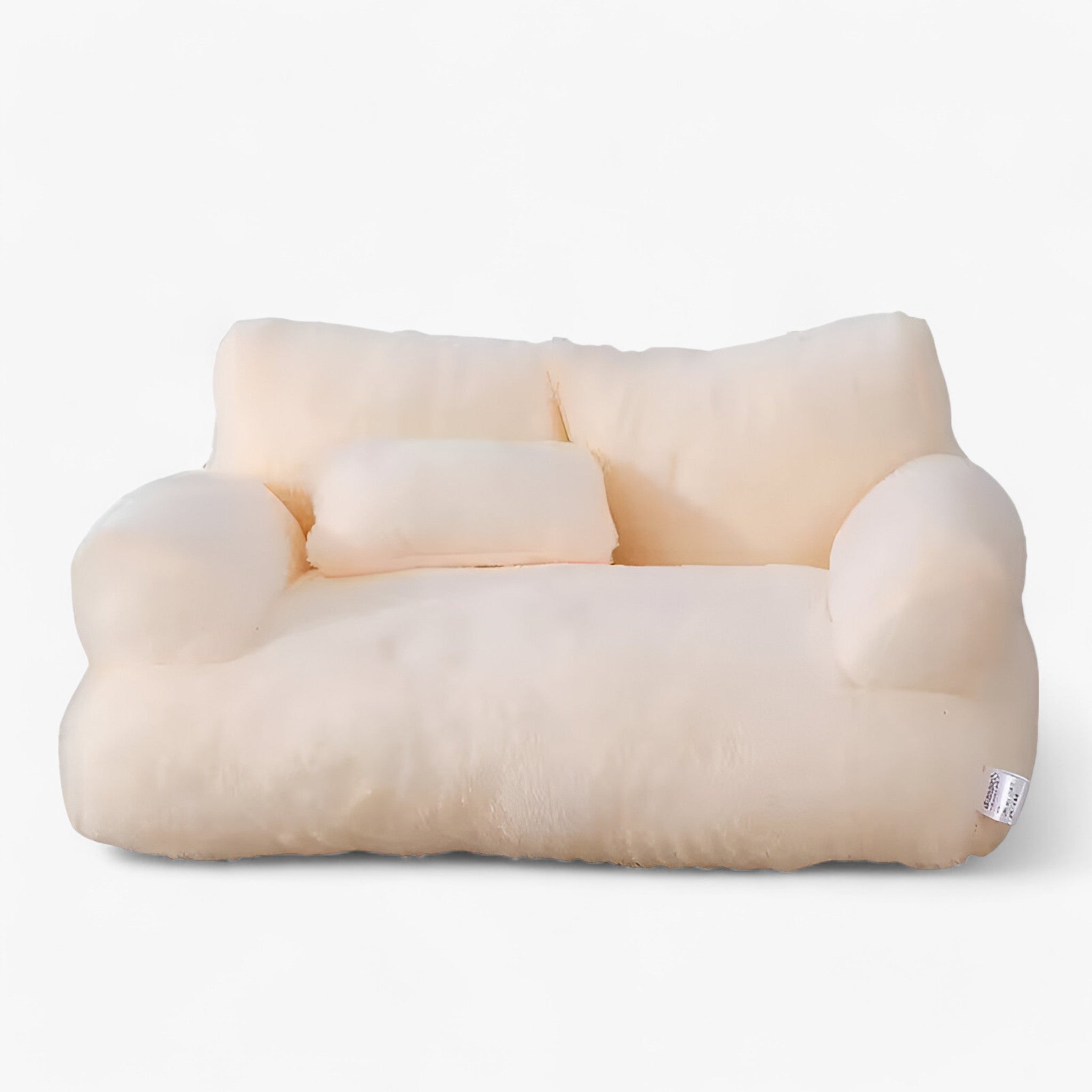 Luna | Luksuriøs Fløjl Kæledyrsseng til Komfort og Varme - Beige - house & garden - {{ product_tags }