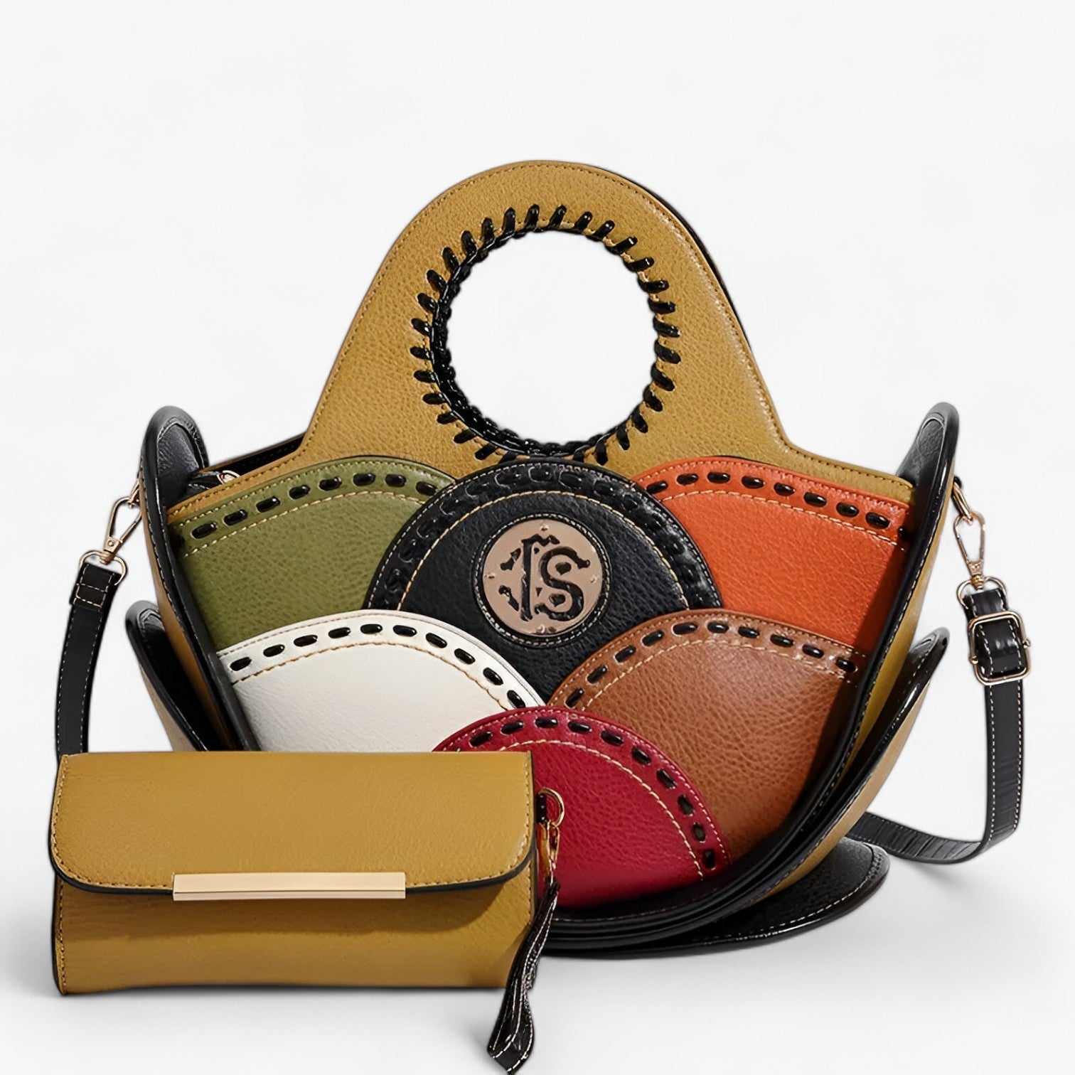 Valeria | Stor Læder Skuldertaske med Rummelige Opbevaringslommer - - bags - {{ product_tags }