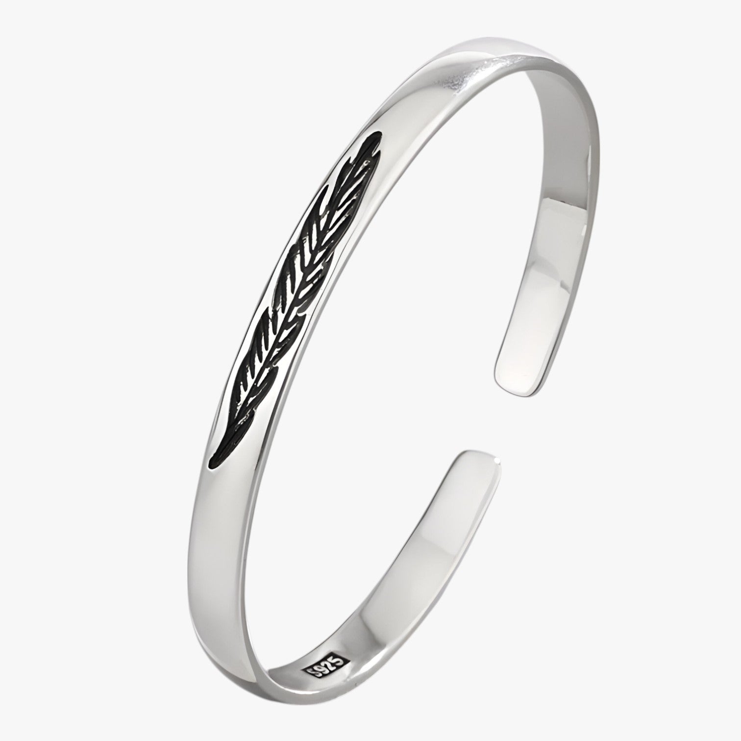 Jayce | Armband i 925 sølv med guldfjer i vintage punk stil - AL123151 - Jayce | Armband i 925 sølv med guldfjer i vintage punk stil - €25 - {{ product_tags }