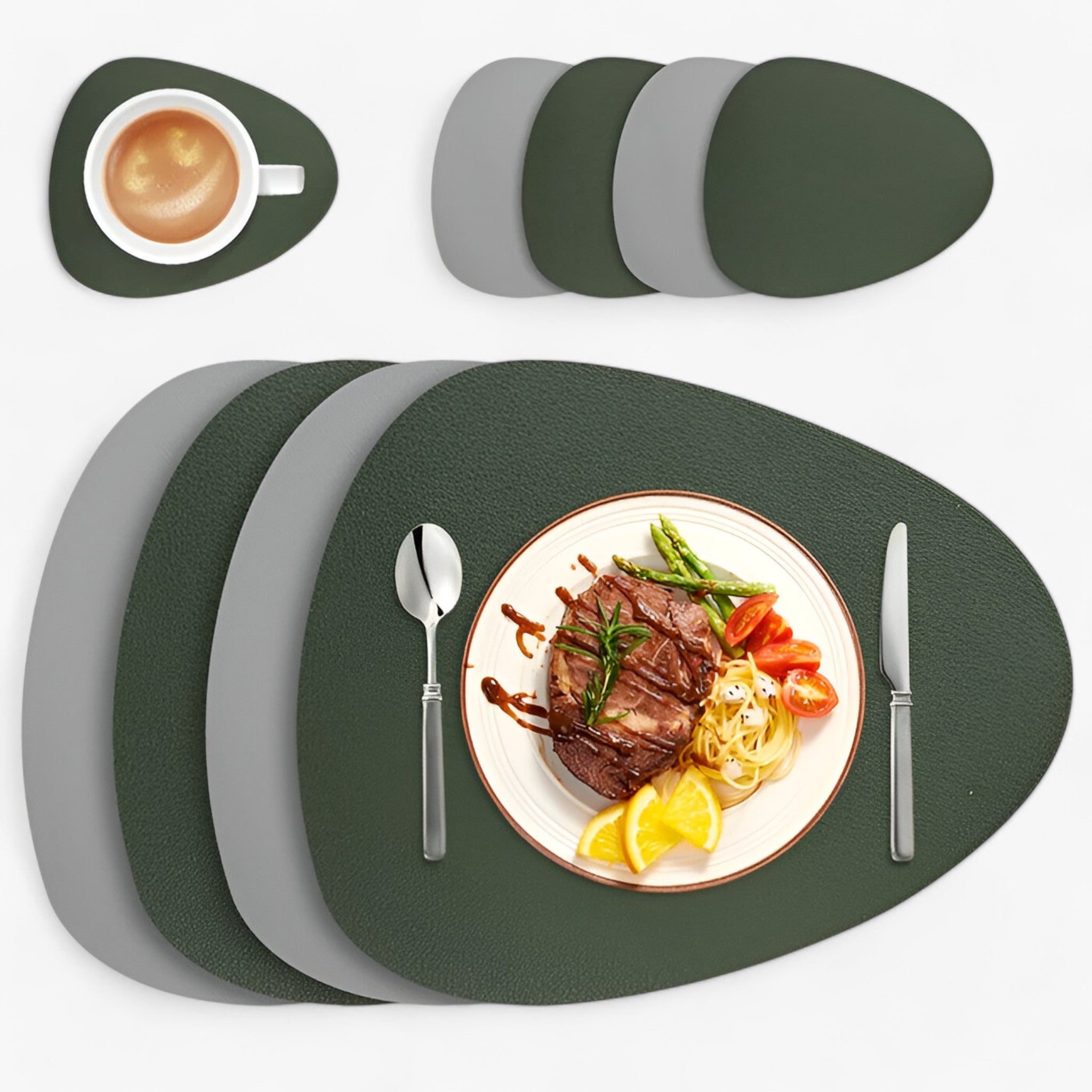 Tafeldug | Elegant og Bæredygtig - Grå Grøn - house & garden - {{ product_tags }