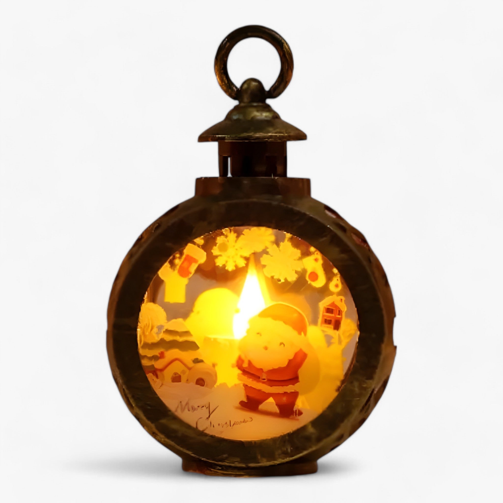Julien | Julsnögubbelampe - LED-lys med simuleret flamme til udendørs dekoration - Stil 3 1 +1 GRATIS S 8.5x12cm - christmas - {{ product_tags }