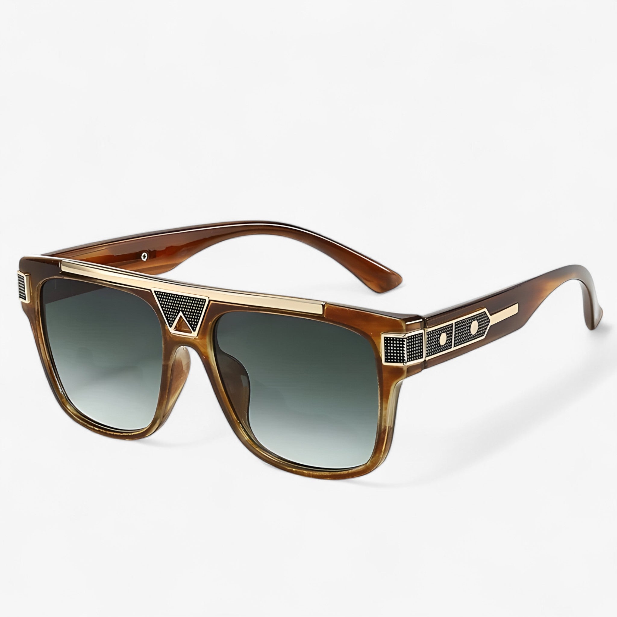 Samuel | Vintage Aviator Solbriller med Stel - Brun Grøn Som billede - watches - {{ product_tags }