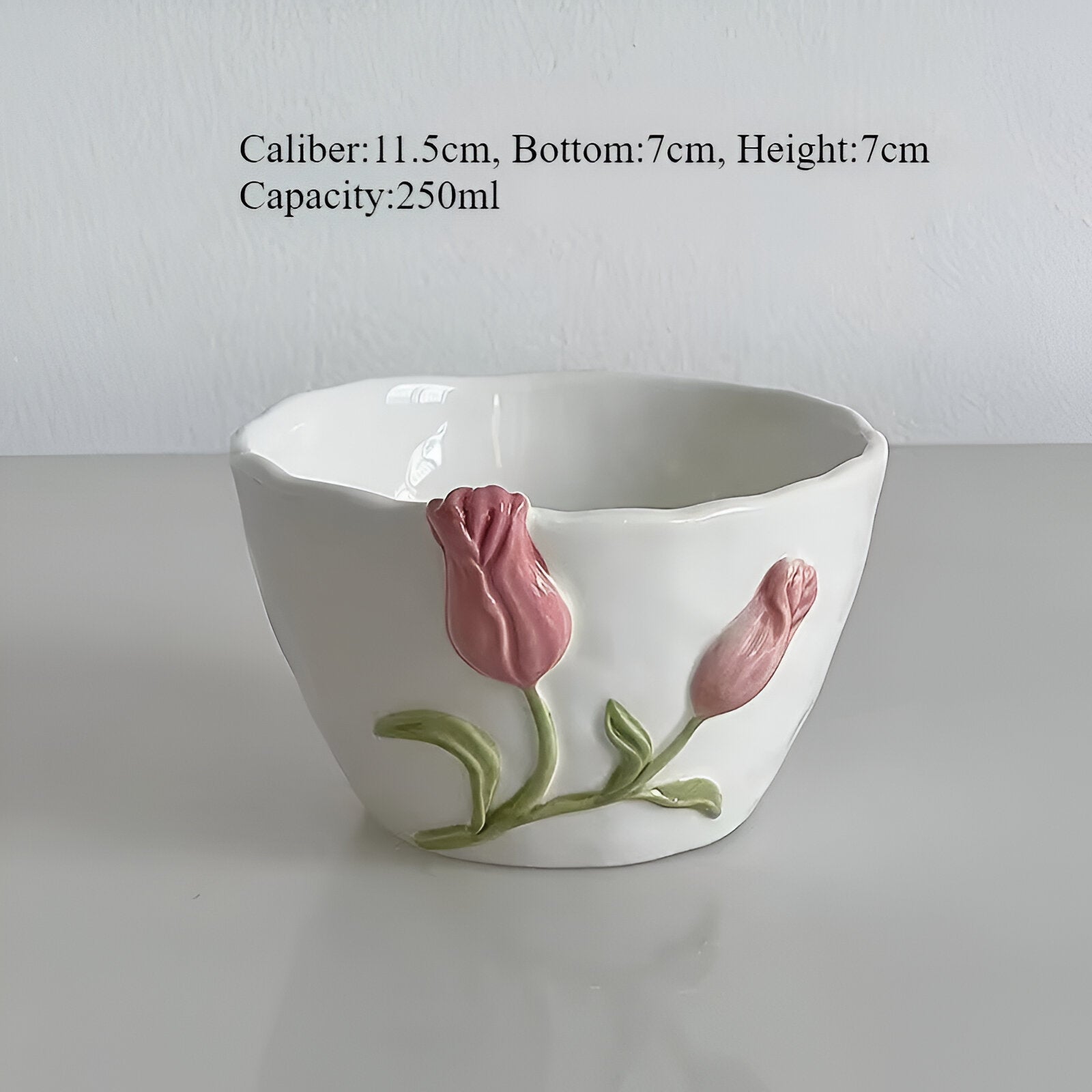 Florina | Kreativ Tulip Keramisk Kaffekop med Underkop - 6in Lyserød skål 260-310ML - house & garden - {{ product_tags }