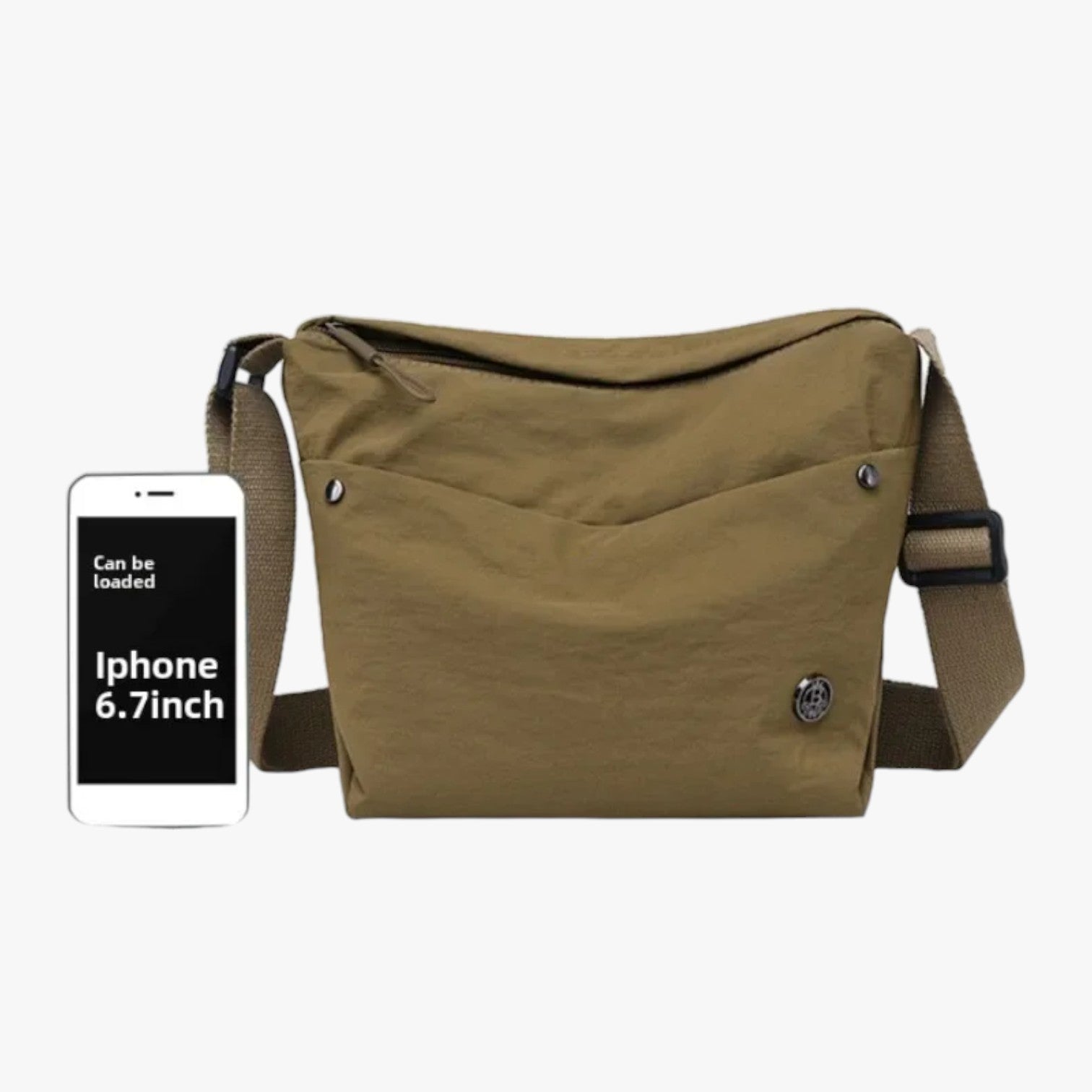 Sara | Dame skuldertaske i vandtæt nylon, rummelig og fashionable - - Sara | Dame skuldertaske i vandtæt nylon, rummelig og fashionable - €25 - {{ product_tags }