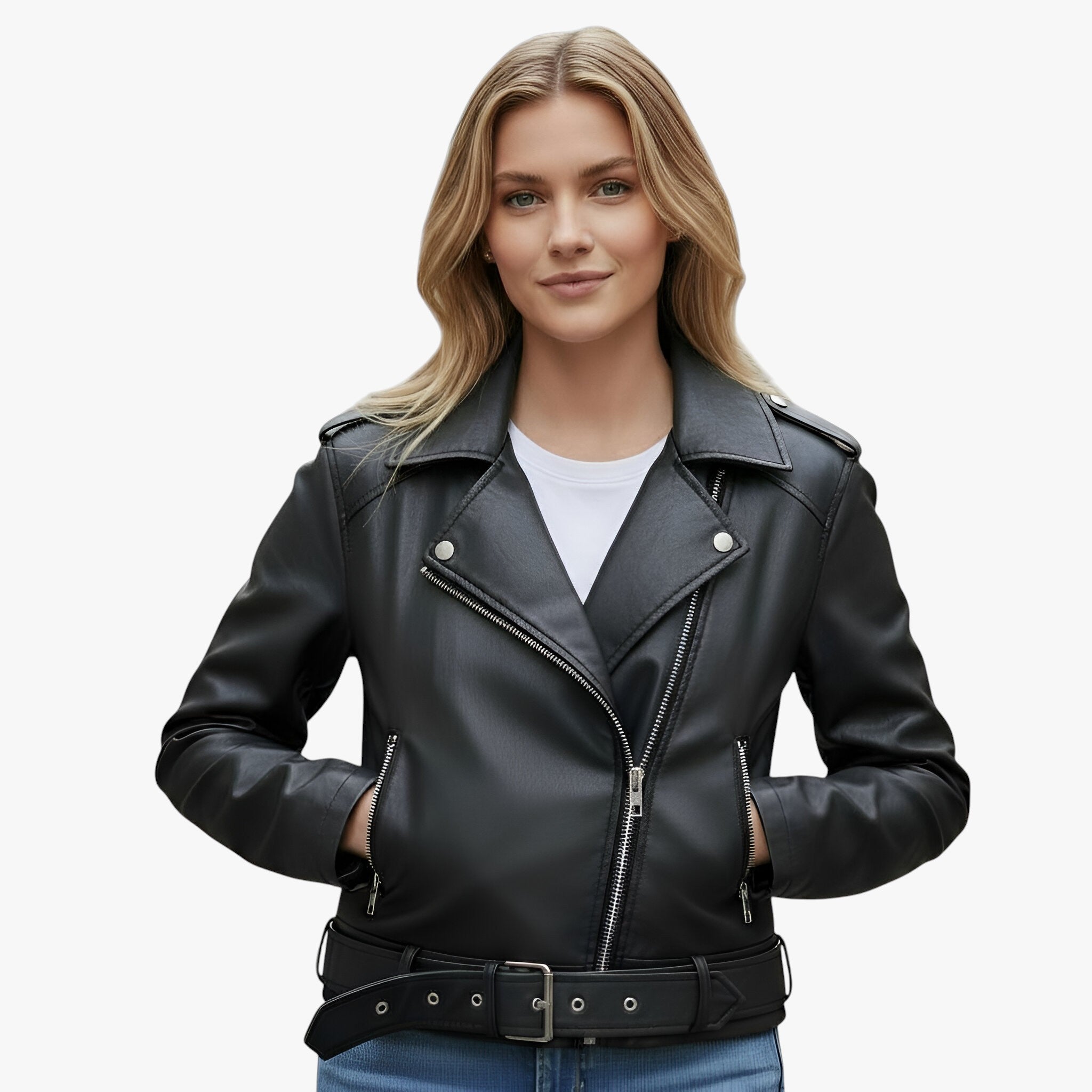 Selma | Klassisk Bikerjakke til Damer – Let og Behagelig - - Jackets - {{ product_tags }