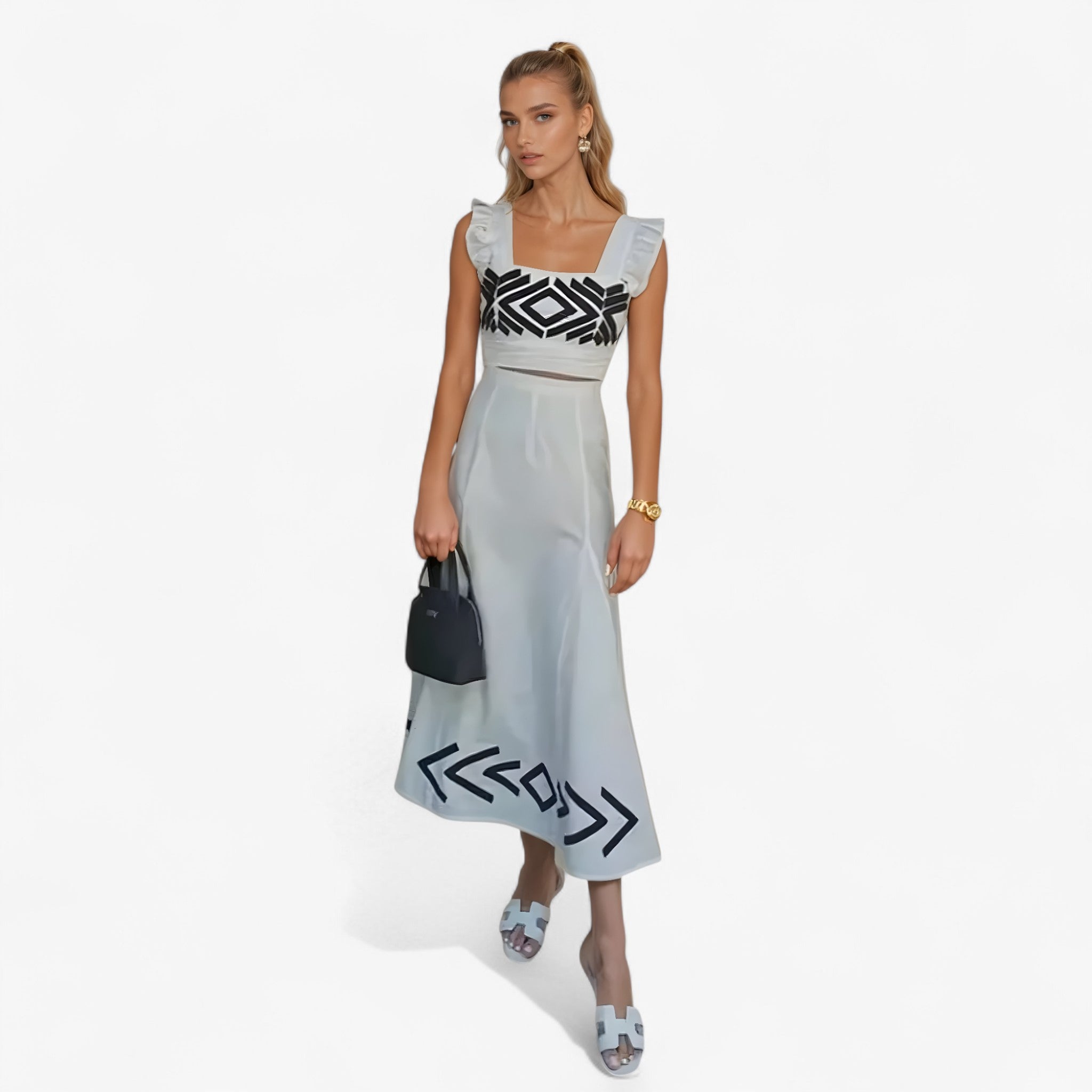 Crisha - Completo Nederdel og Top - Hvid - women's fashion - {{ product_tags }