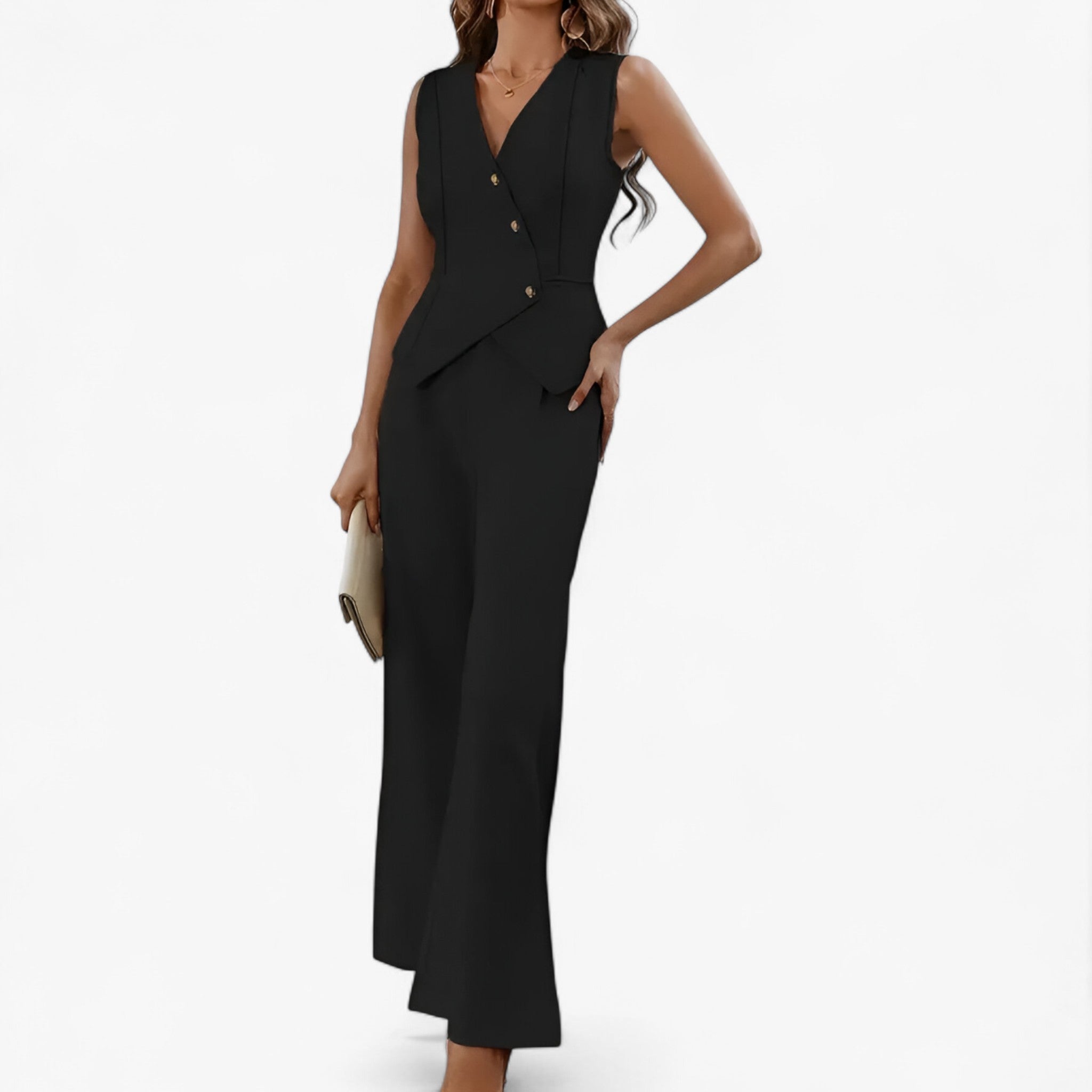 Anika – Ærmeløs jakkesæt til ubesværet elegance - - women's fashion - {{ product_tags }