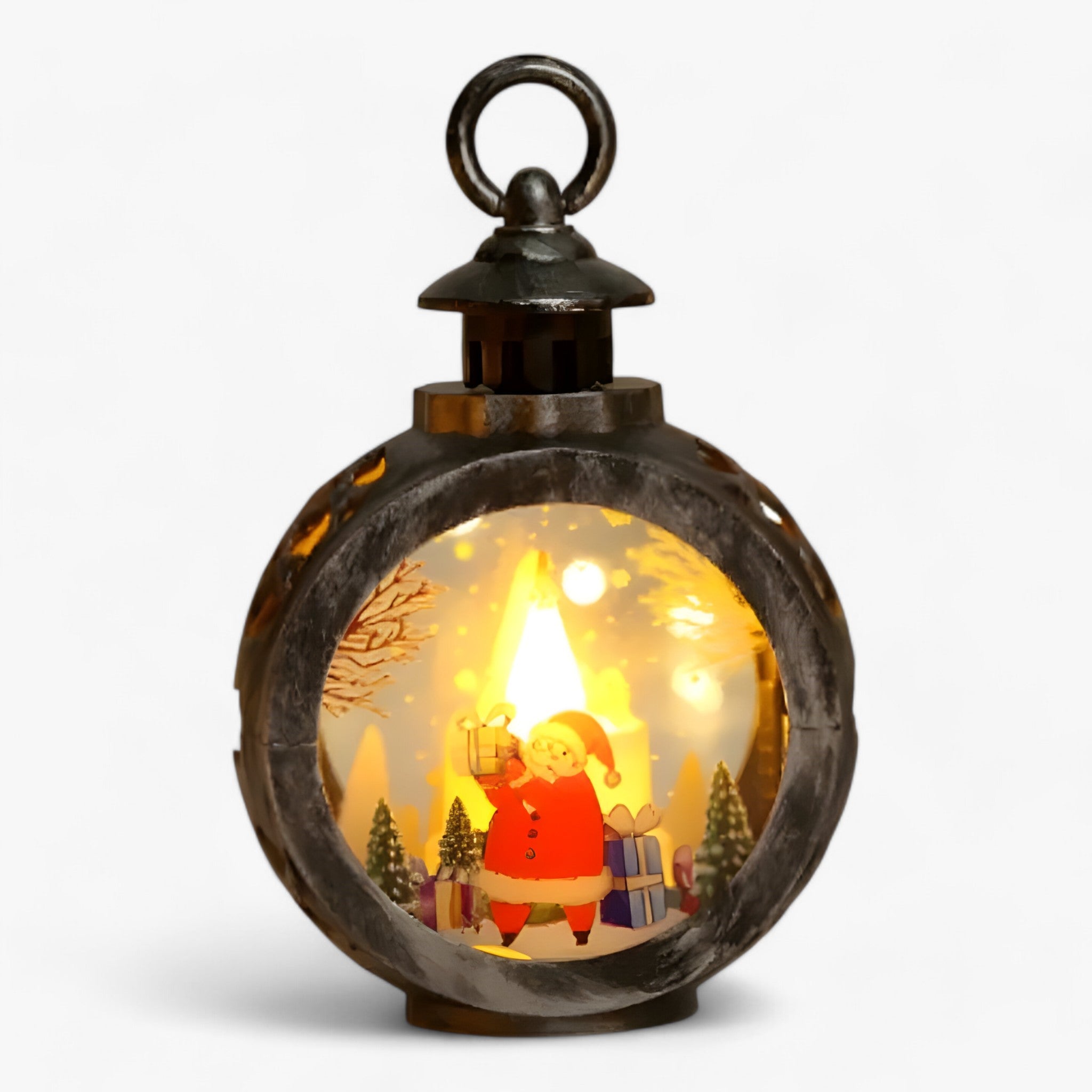 Julien | Julsnögubbelampe - LED-lys med simuleret flamme til udendørs dekoration - Stil 2 1 +1 GRATIS S 8.5x12cm - christmas - {{ product_tags }