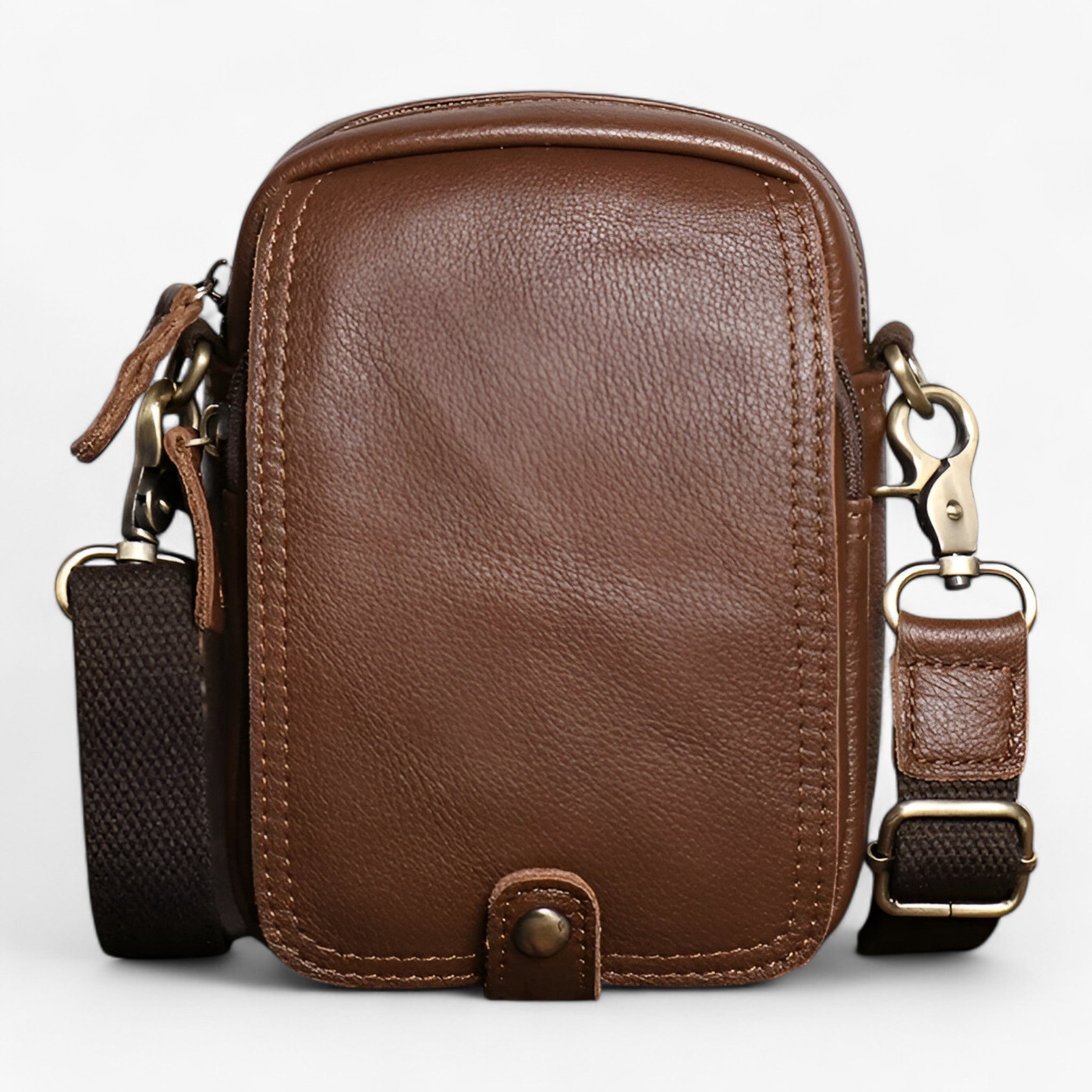 Henry | Retro tas af okselæder - Letvægts og praktisk - Mørkebrun - bags - {{ product_tags }